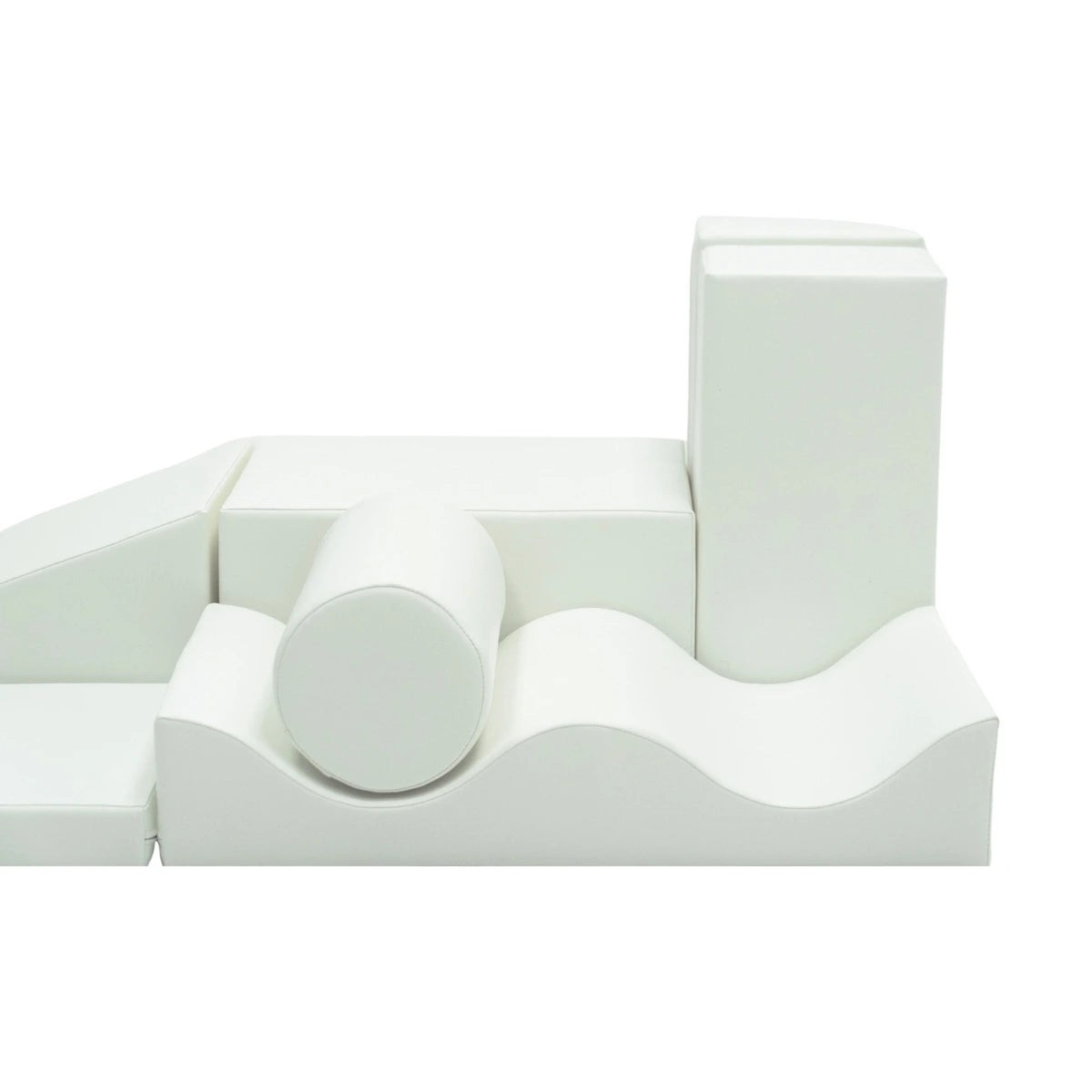 Soft Play 7 Foam Block Set - White Discoverer
