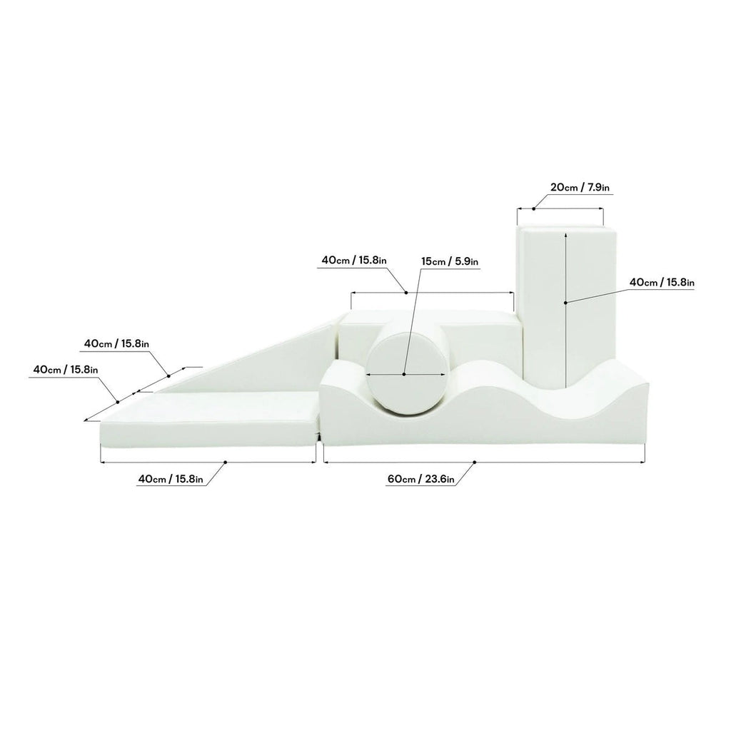 a child building a creative igloo fort with white iglu foam blocks