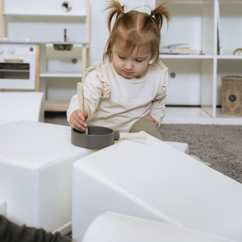 Soft Play 7 Foam Block Set - White Discoverer