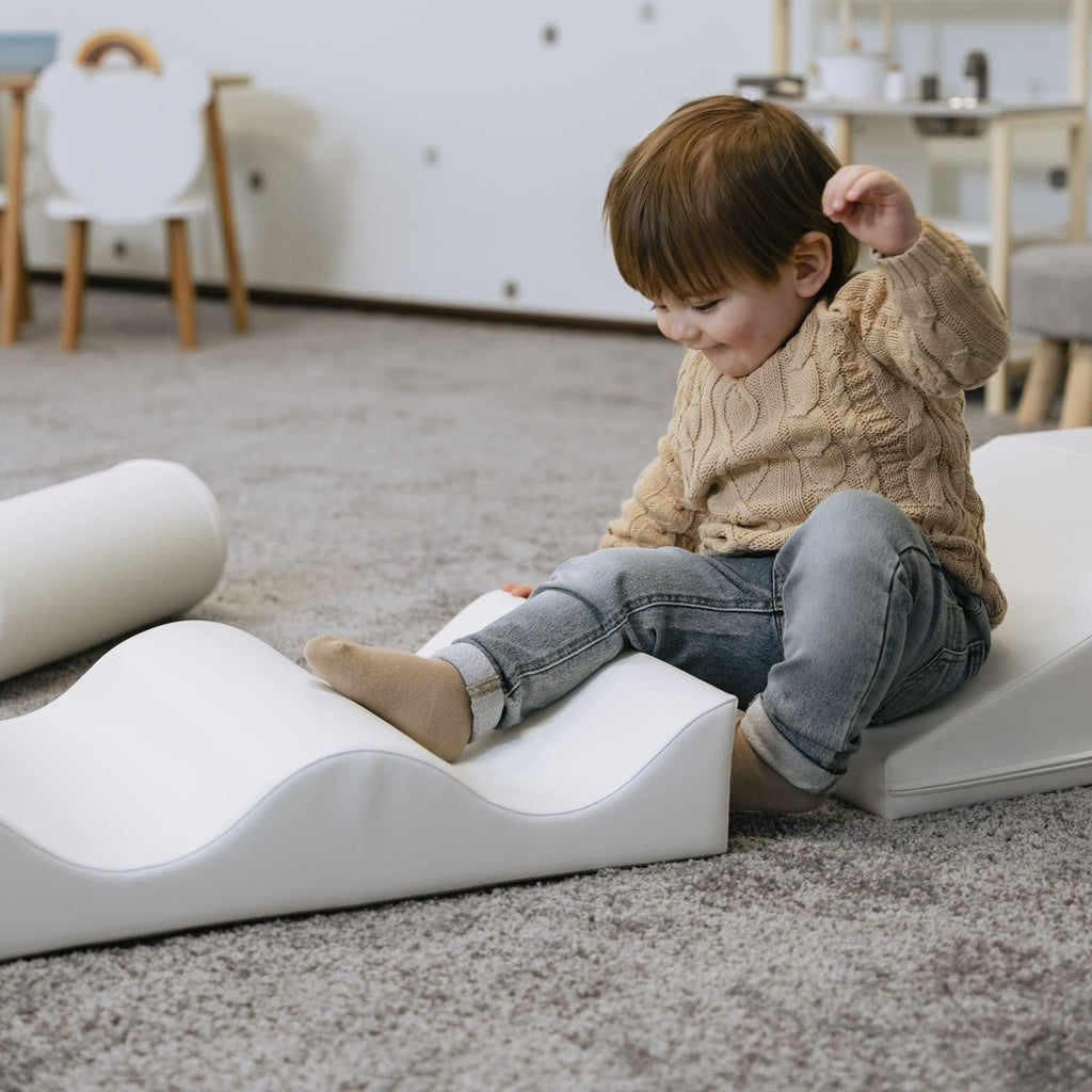 Soft Play 7 Foam Block Set - White Discoverer