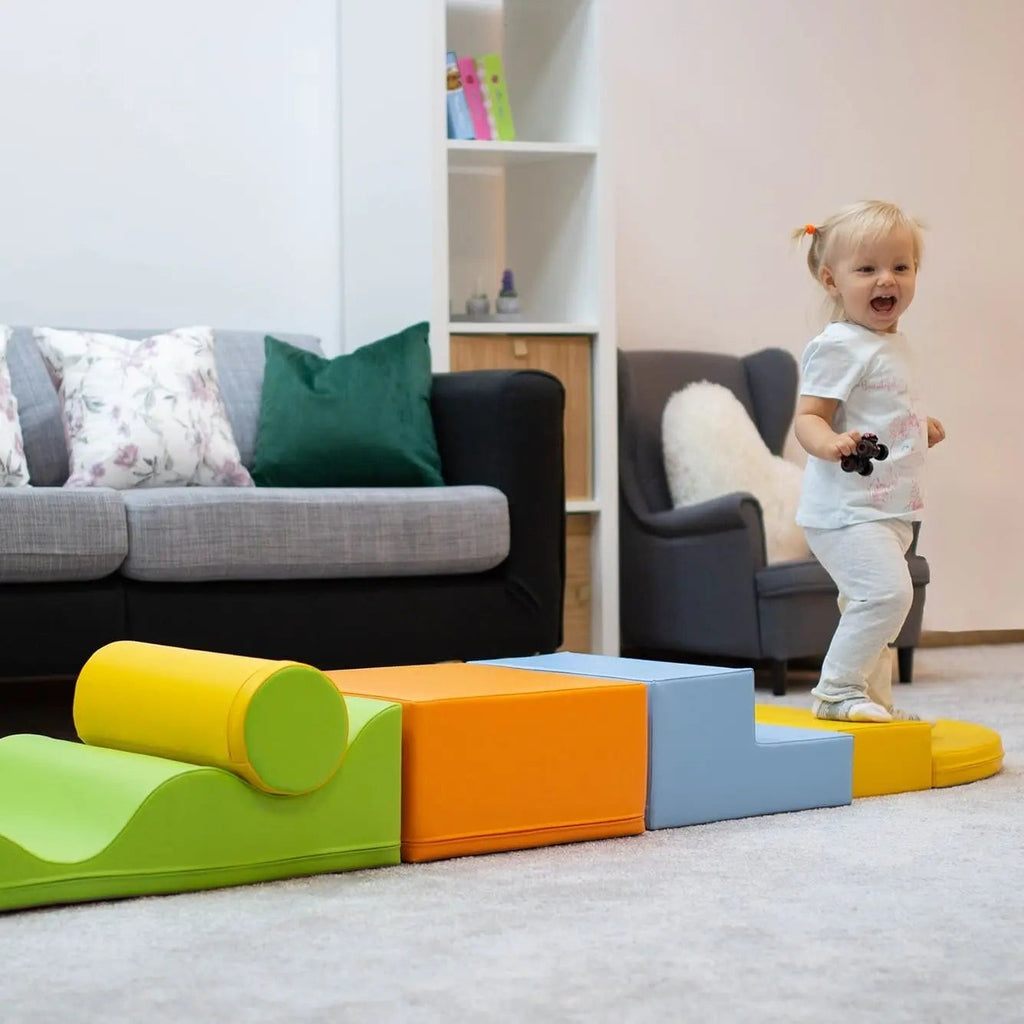 elegant arrangement of soft pastel foam blocks for imaginative toddler play