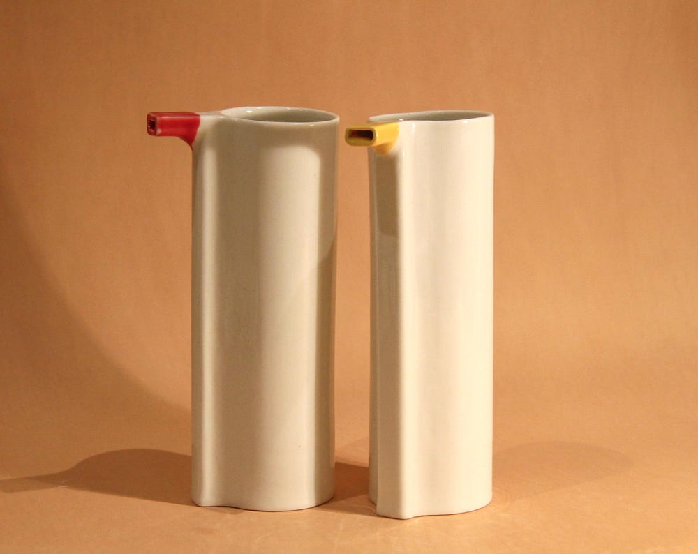 Tall Straw Cup in Red, Yellow or Blue