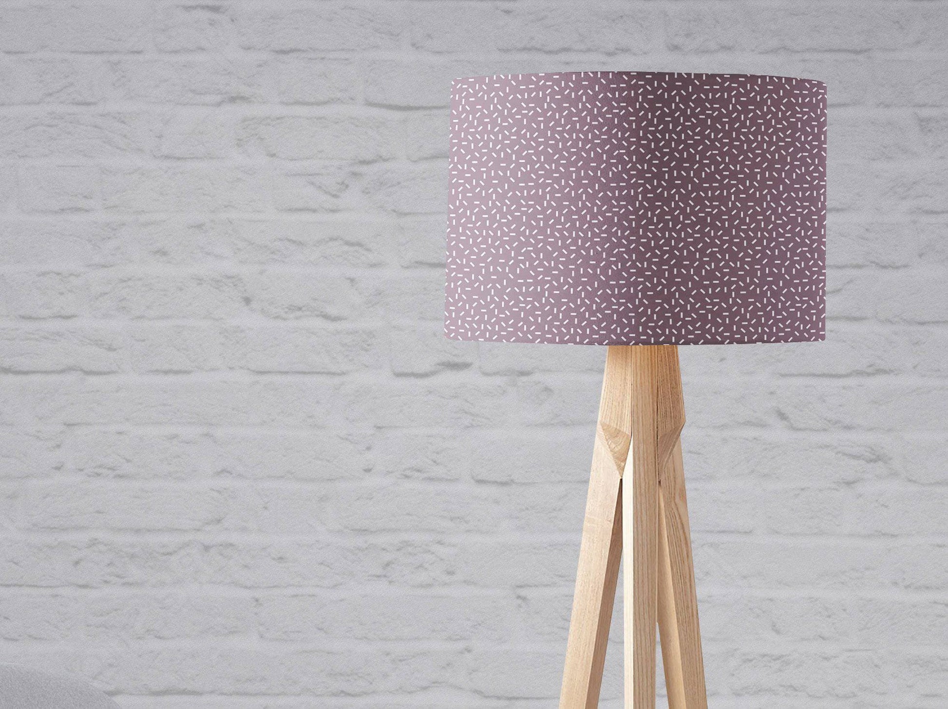 Purple Lampshade with a Modern Line Design, Ceiling  or Table Lamp Shade