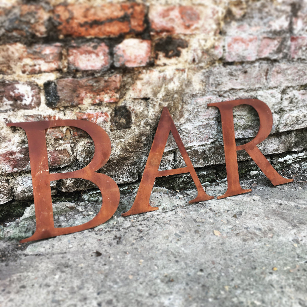 Rustic Metal Letters and Numbers 5 inch and 12 inch for Home and Garden Decor