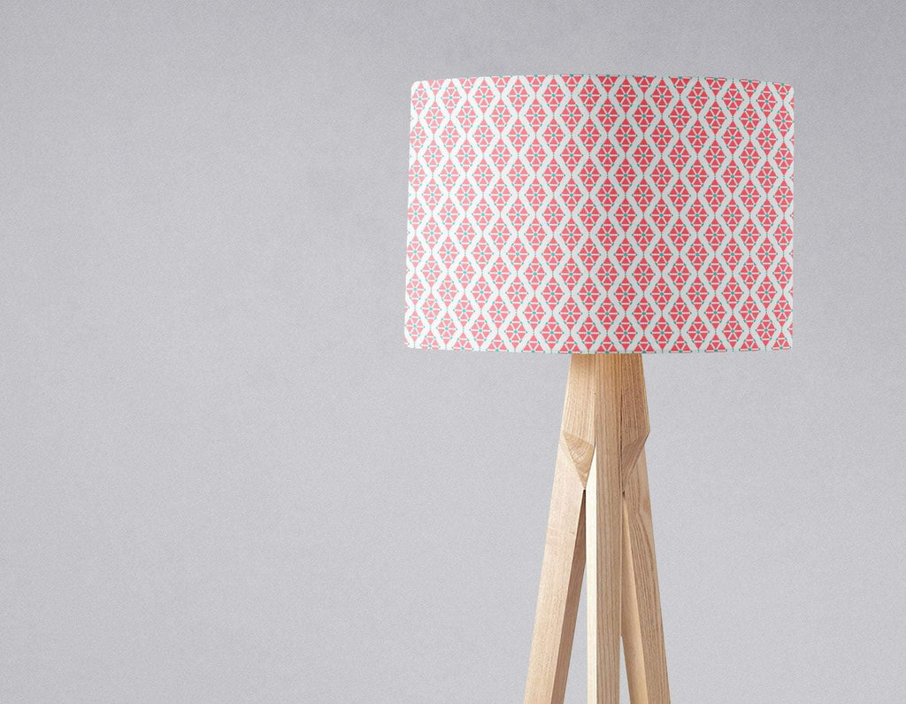 Pink and White Geometric Lampshade for Ceiling or Table Light