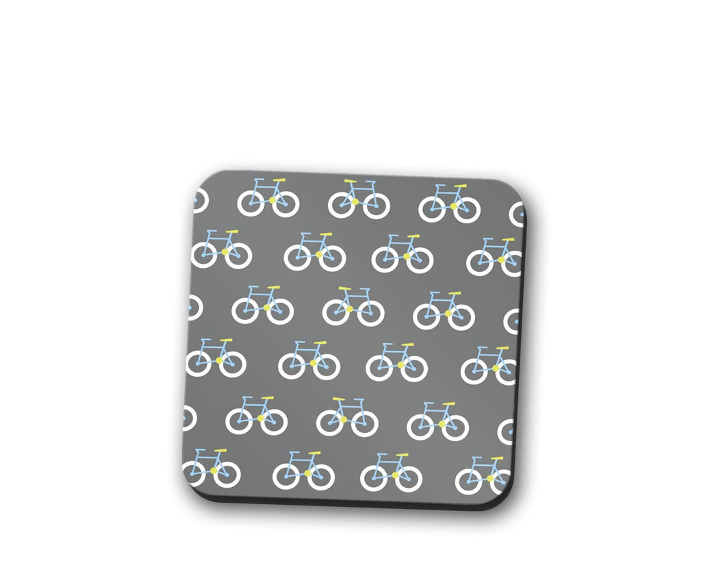 Grey Bicycle Coaster Set for Drinks and Table Decor