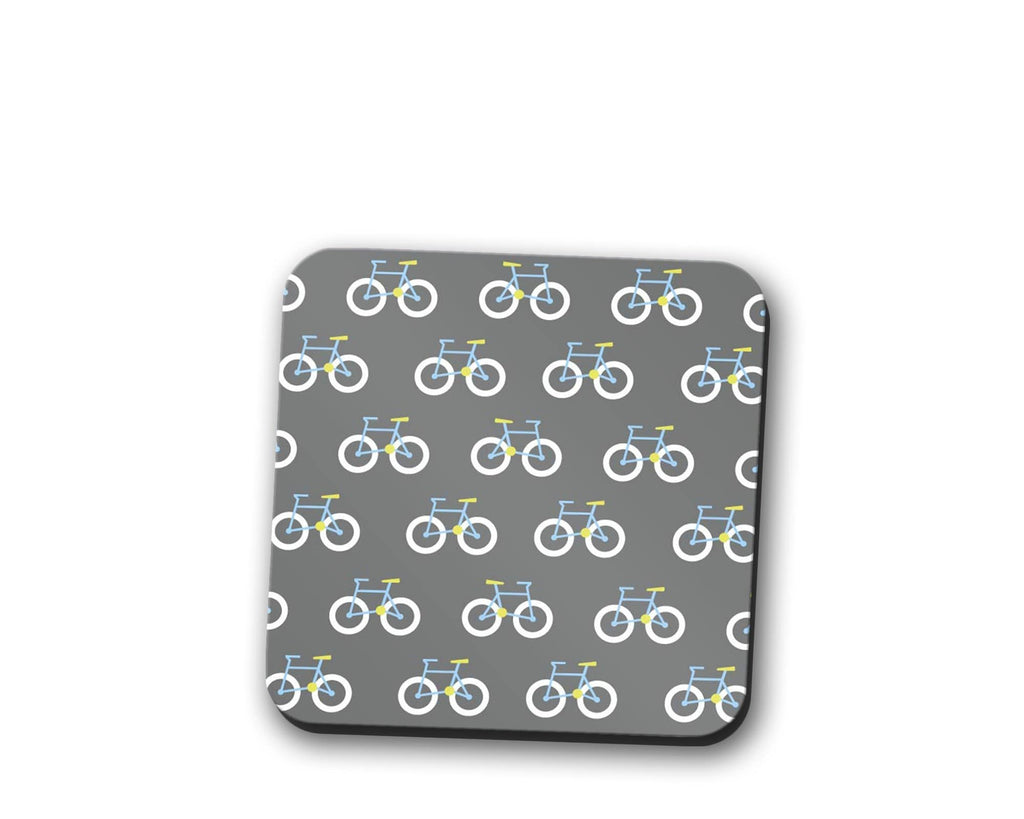 Grey Bicycle Coaster Set for Drinks and Table Decor