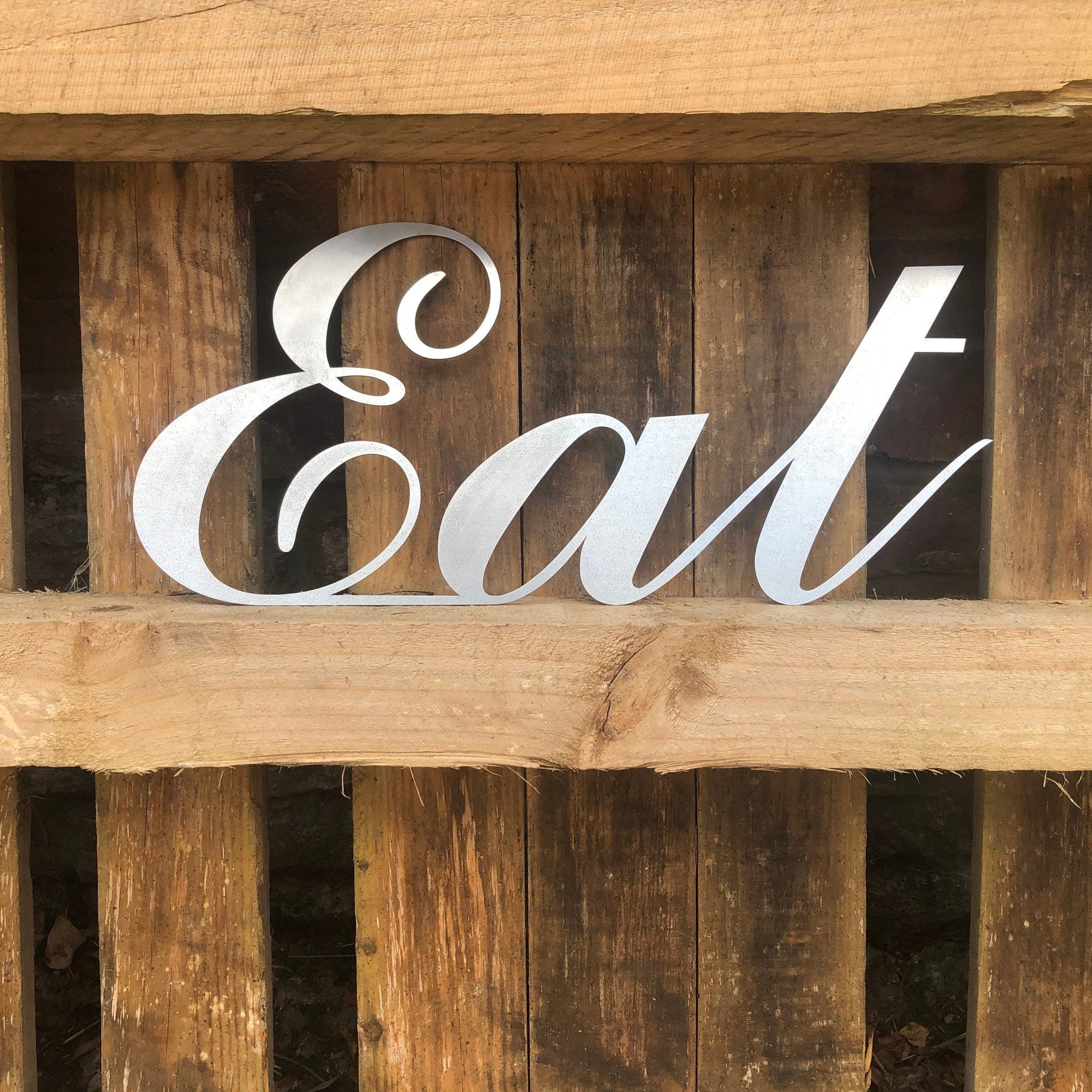 Galvanized Steel Eat Wall Sign