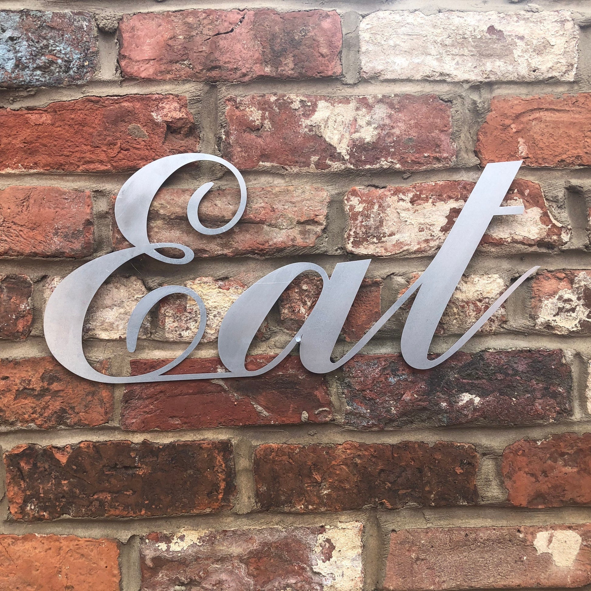 Galvanized Steel Eat Wall Sign