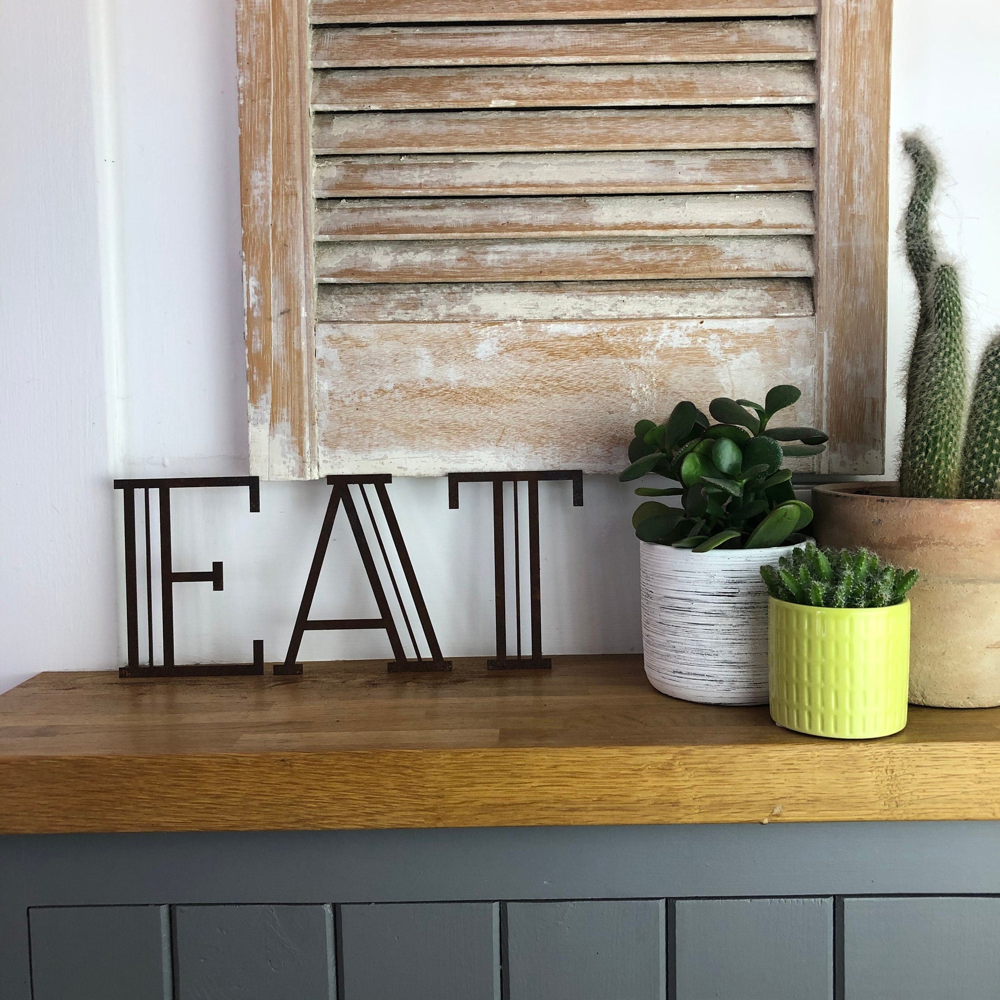 Rusty Metal Art Deco Lettering A-Z 0-9 in 5 inch or 12 inch