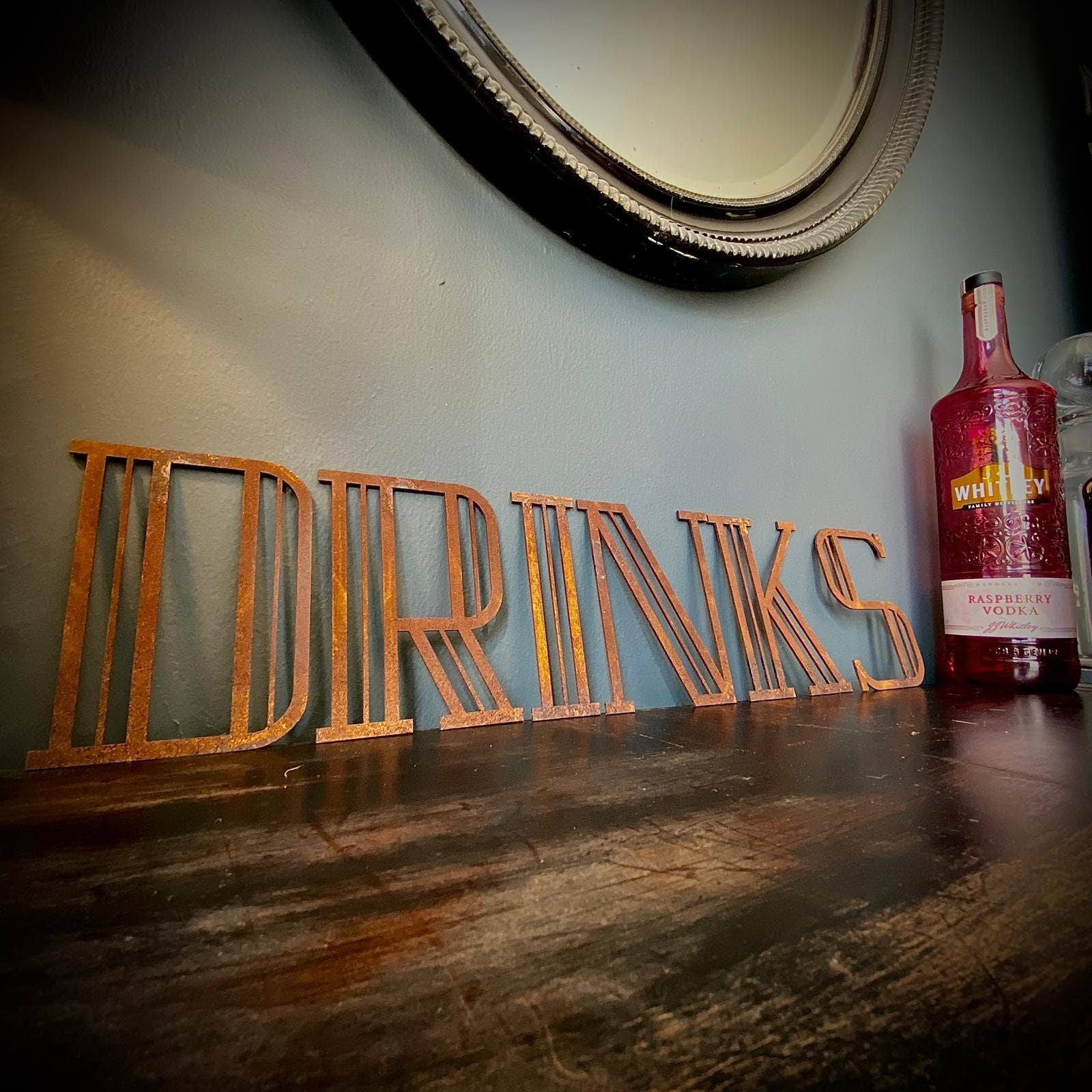 Rusty Metal Art Deco Lettering A-Z 0-9 in 5 inch or 12 inch