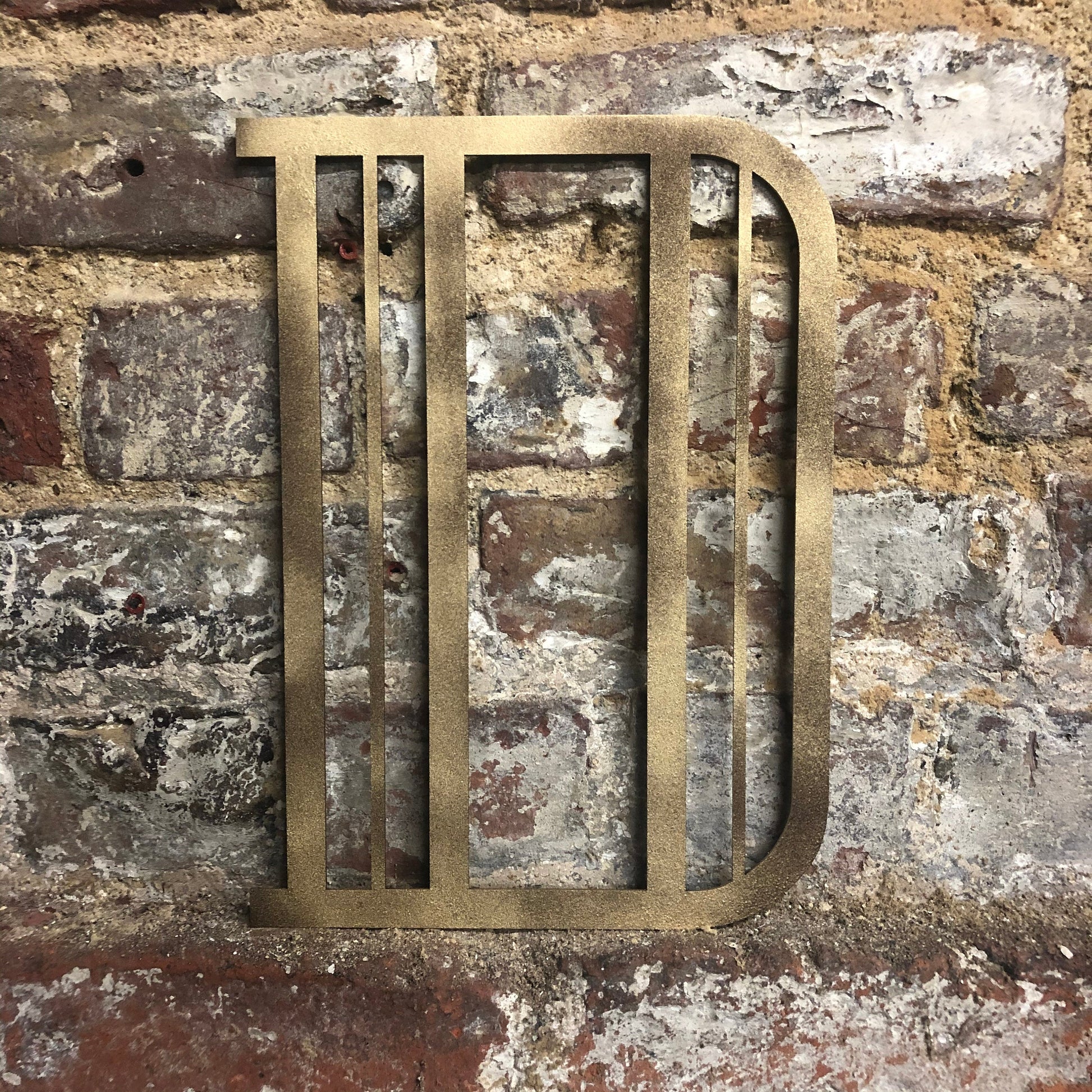 Gold Distressed Art Deco Metal Letters and Numbers 5 inch or 12 inch