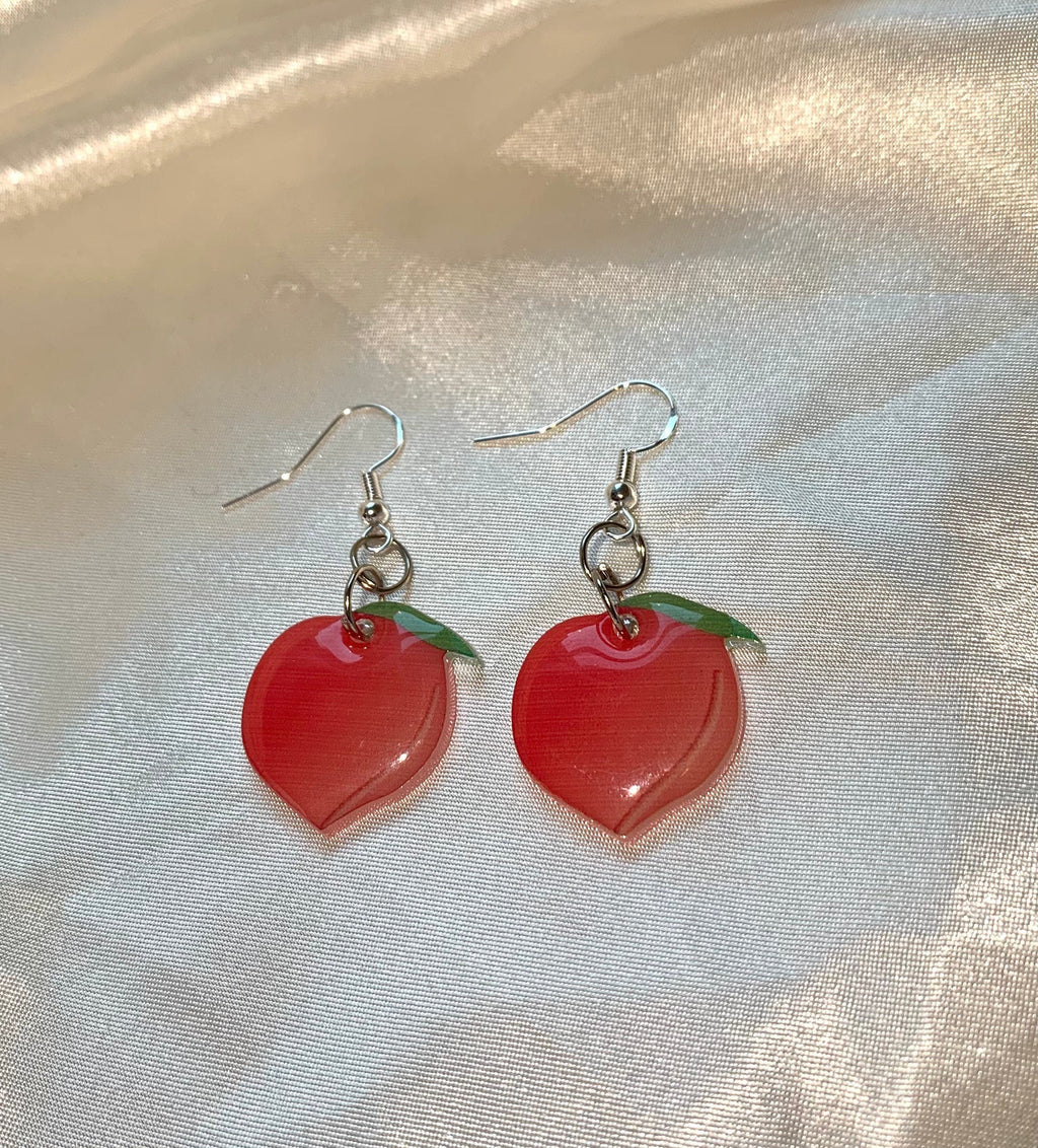 Pink peach earrings