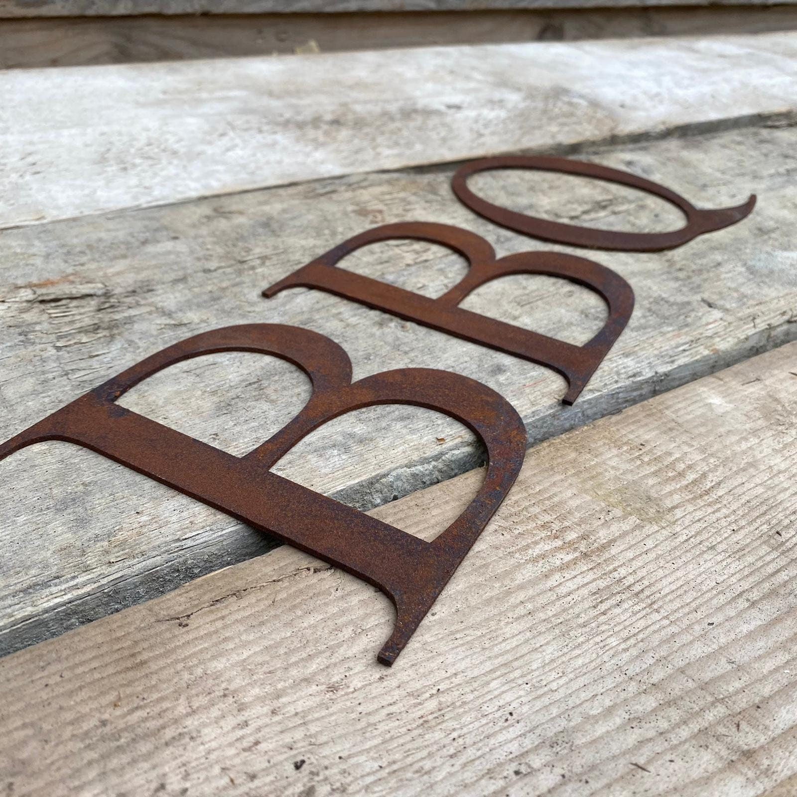 5 Inch Rusty Metal Alphabet Letters and Numbers A-Z 0-9