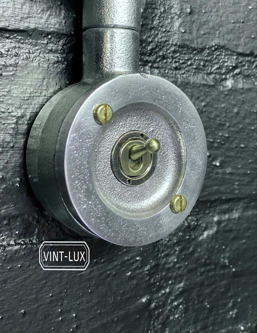 Double Gang 2 Way Industrial Vintage Cast Metal Light Switch