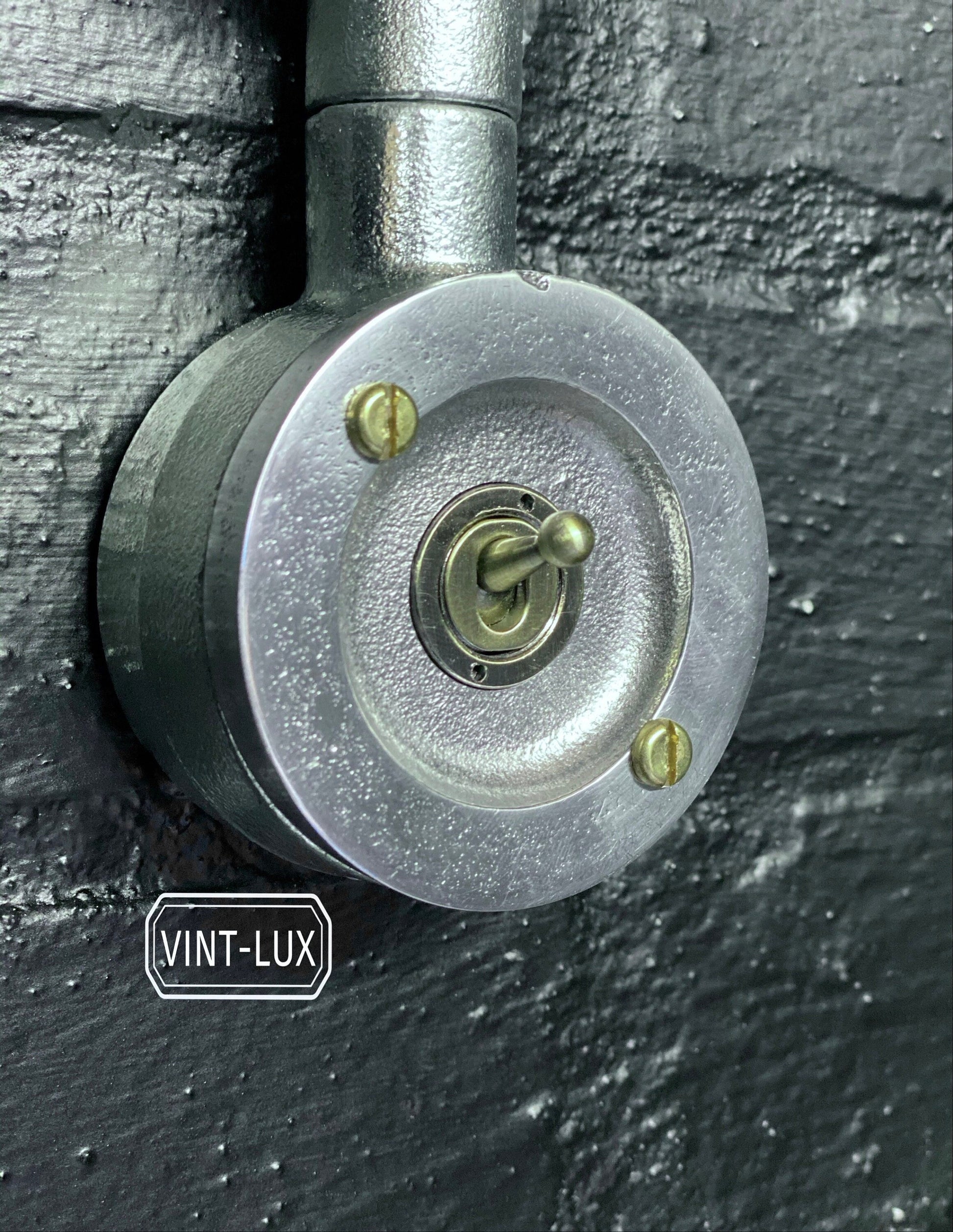 Double Gang 2 Way Industrial Vintage Cast Metal Light Switch