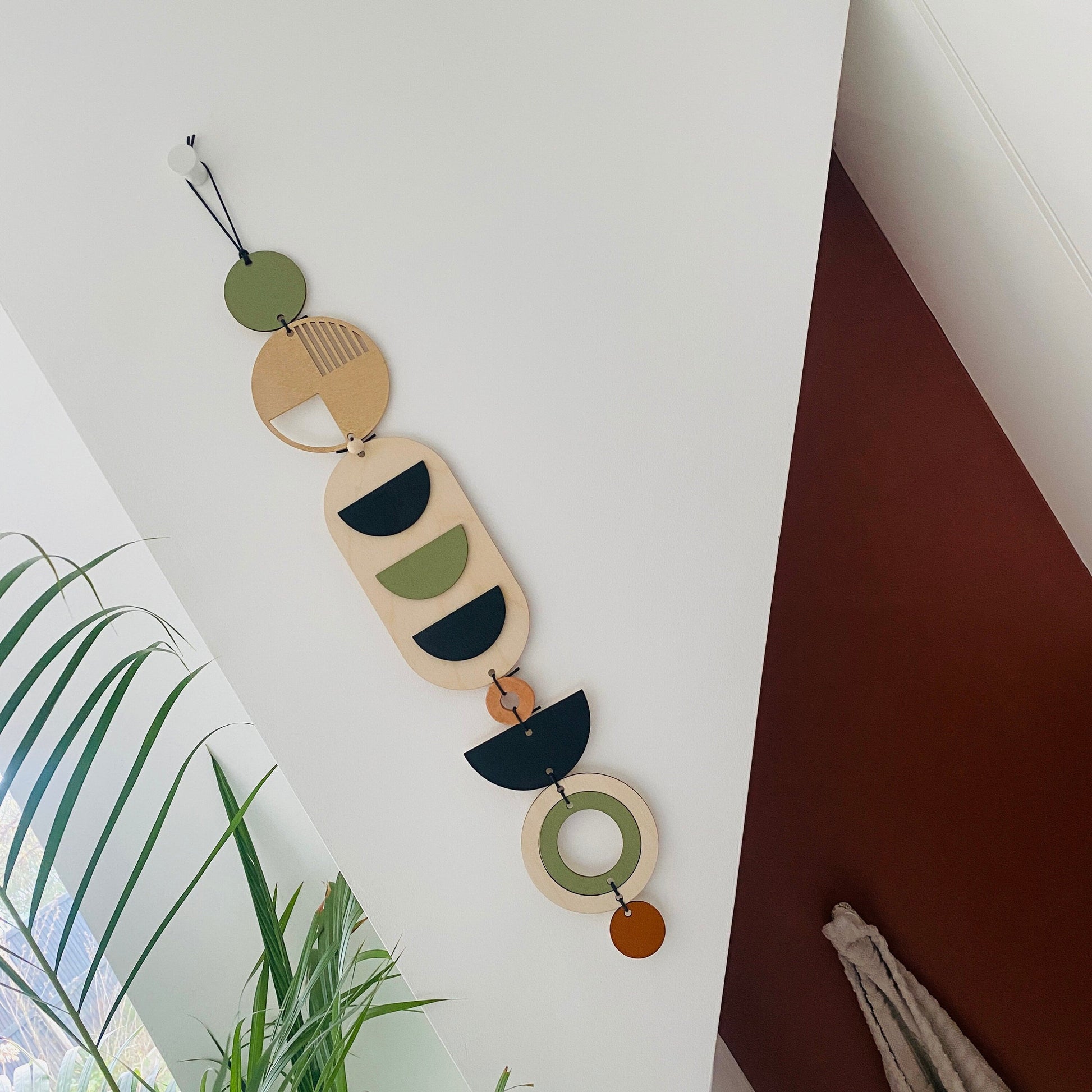 Geometric Wood Wall Art Mid Century Modern Decor