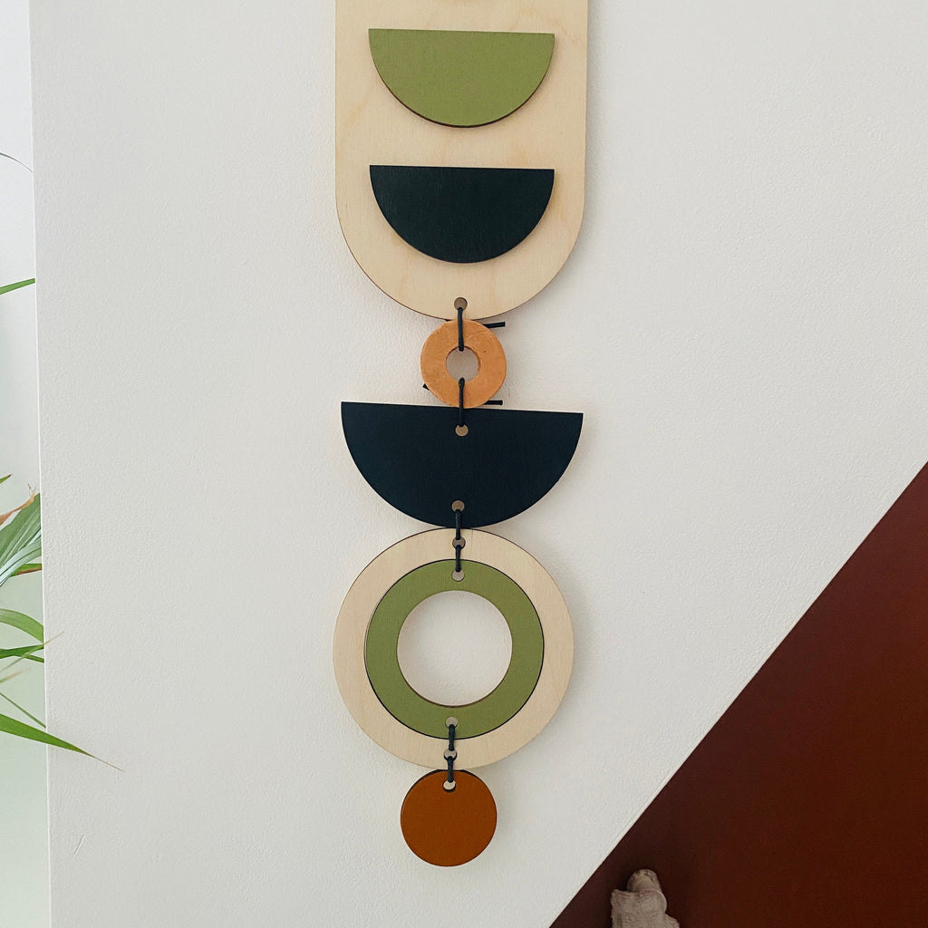 Geometric Wood Wall Art Mid Century Modern Decor