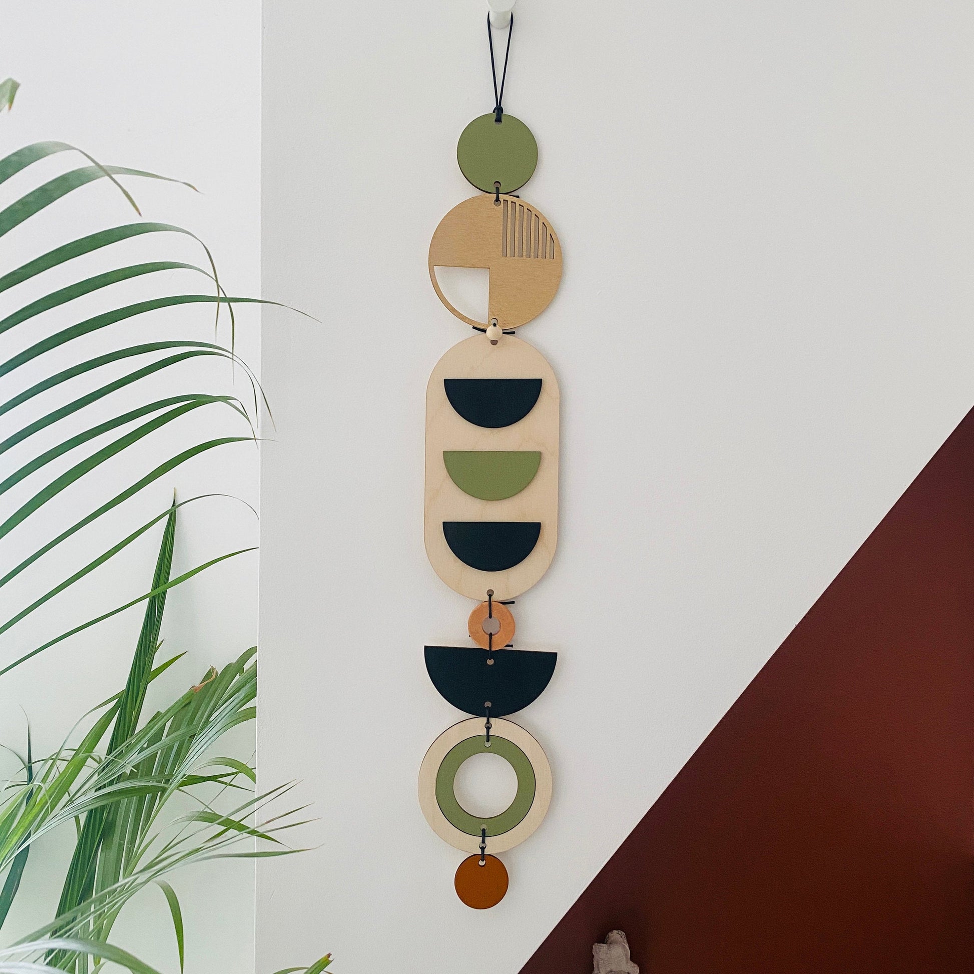 Geometric Wood Wall Art Mid Century Modern Decor