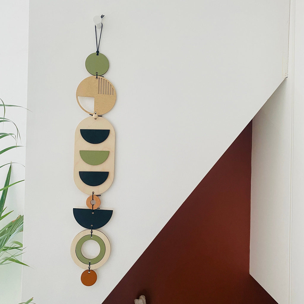 Geometric Wood Wall Art Mid Century Modern Decor