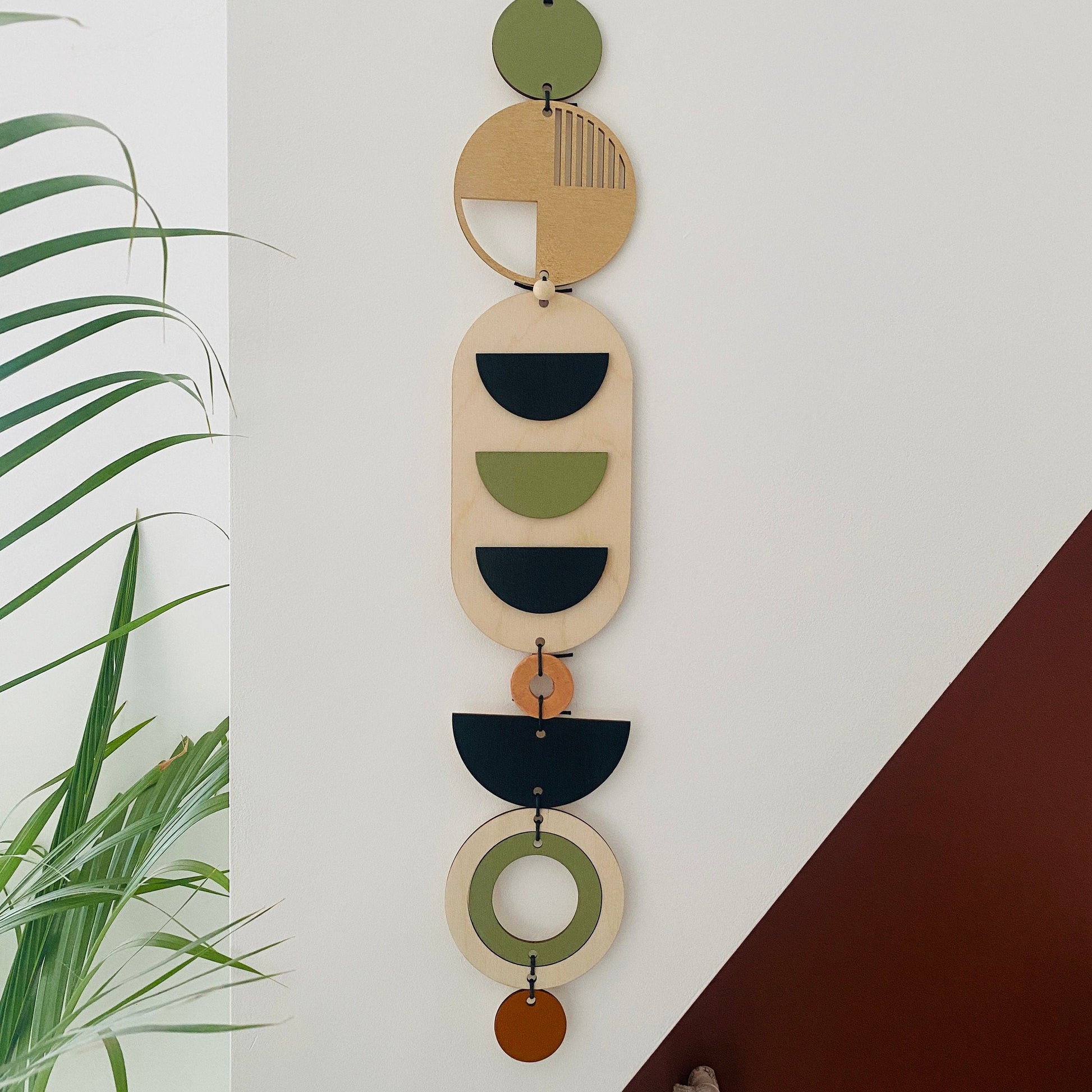 Geometric Wood Wall Art Mid Century Modern Decor