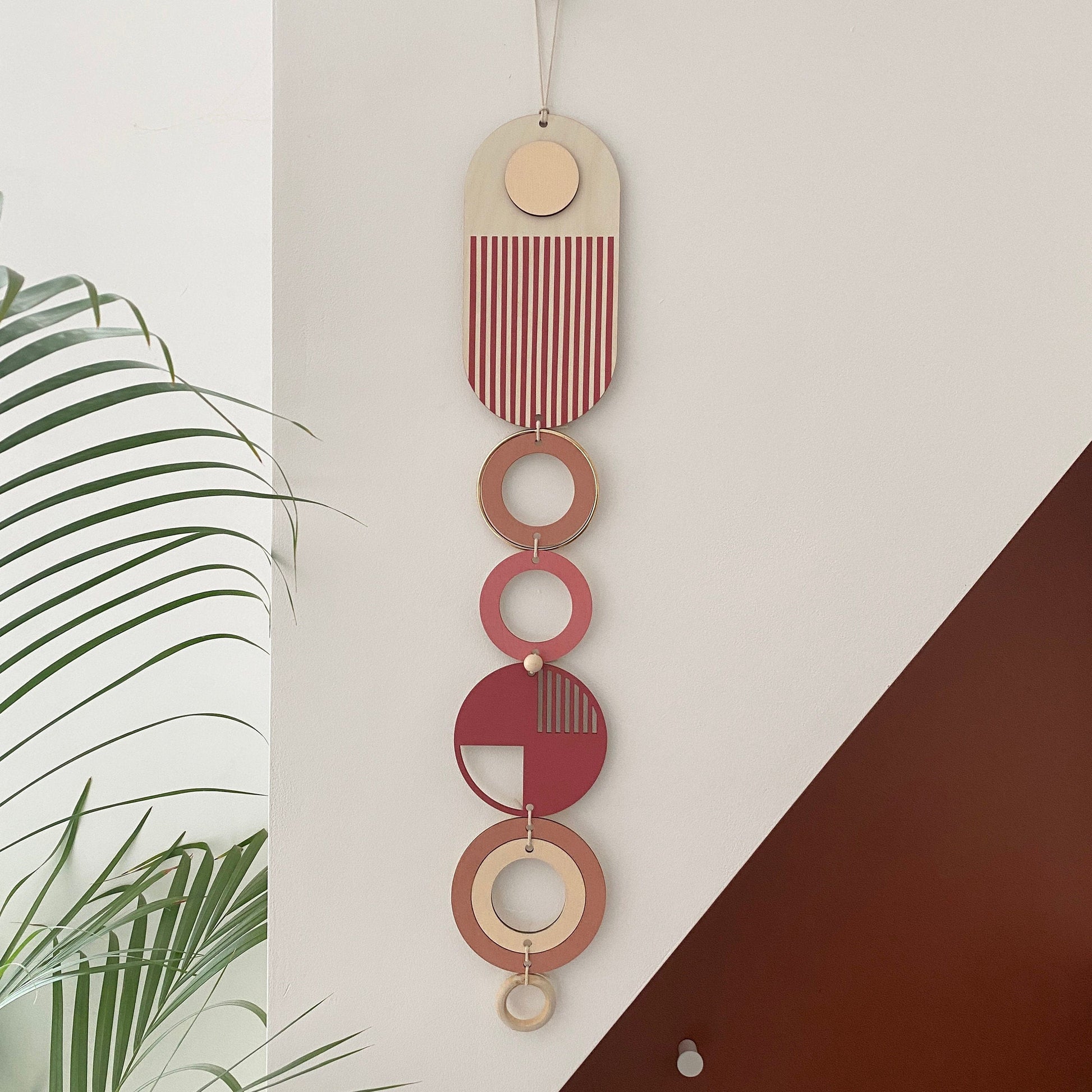 Medium Lines Modern Art Wood Wall Hanging in Nine Colours