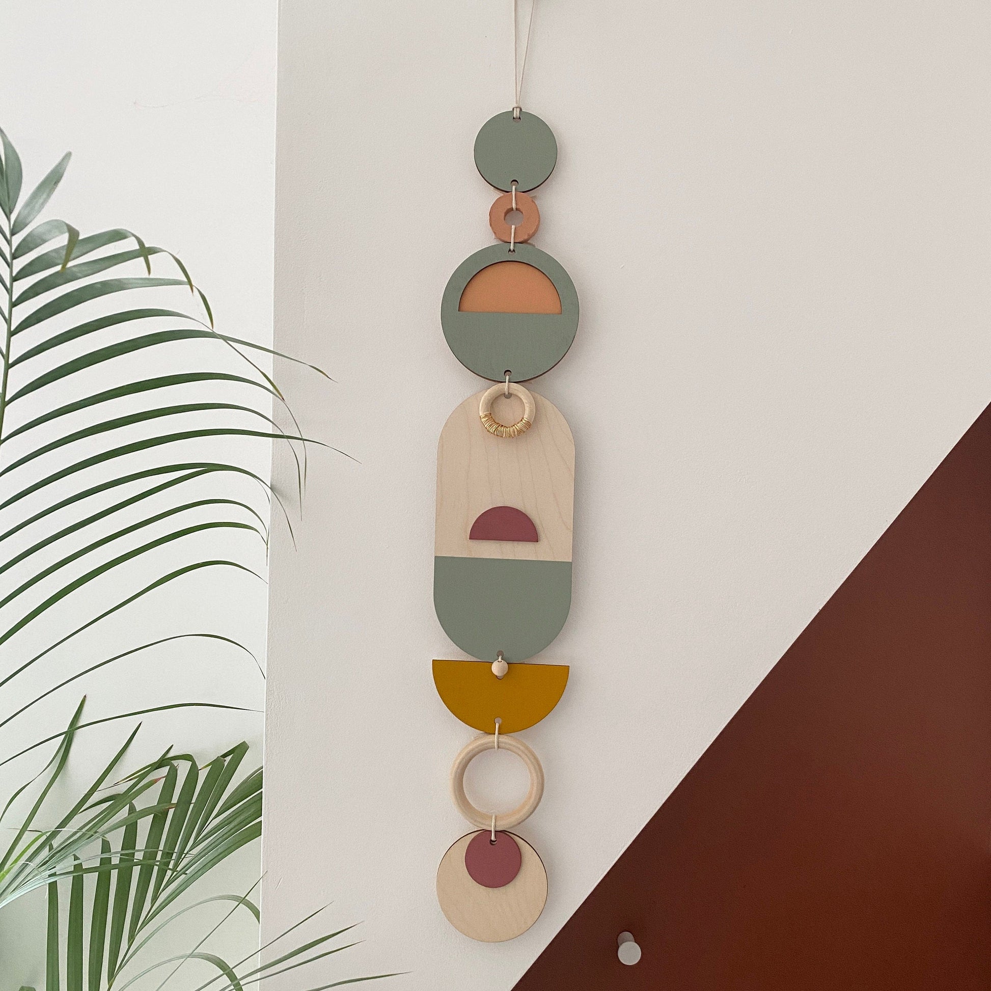 Medium Sunset Modern Art Wood Wall Hanging in Multiple Colours