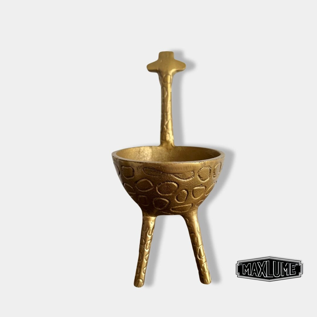Brass Giraffe Planter Pot for Succulents and Indoor Plants