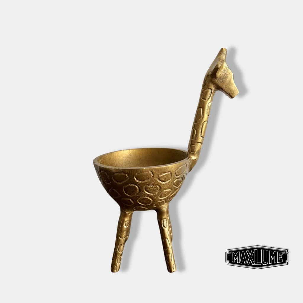 Brass Giraffe Planter Pot for Succulents and Indoor Plants