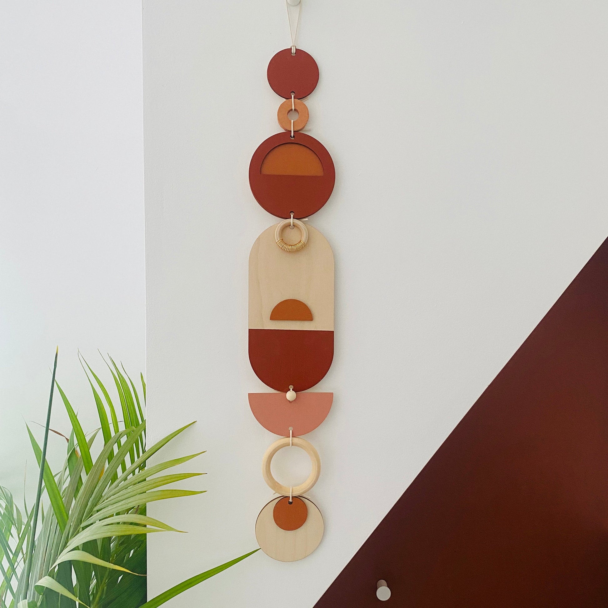 Medium Sunset Modern Art Wood Wall Hanging in Multiple Colours