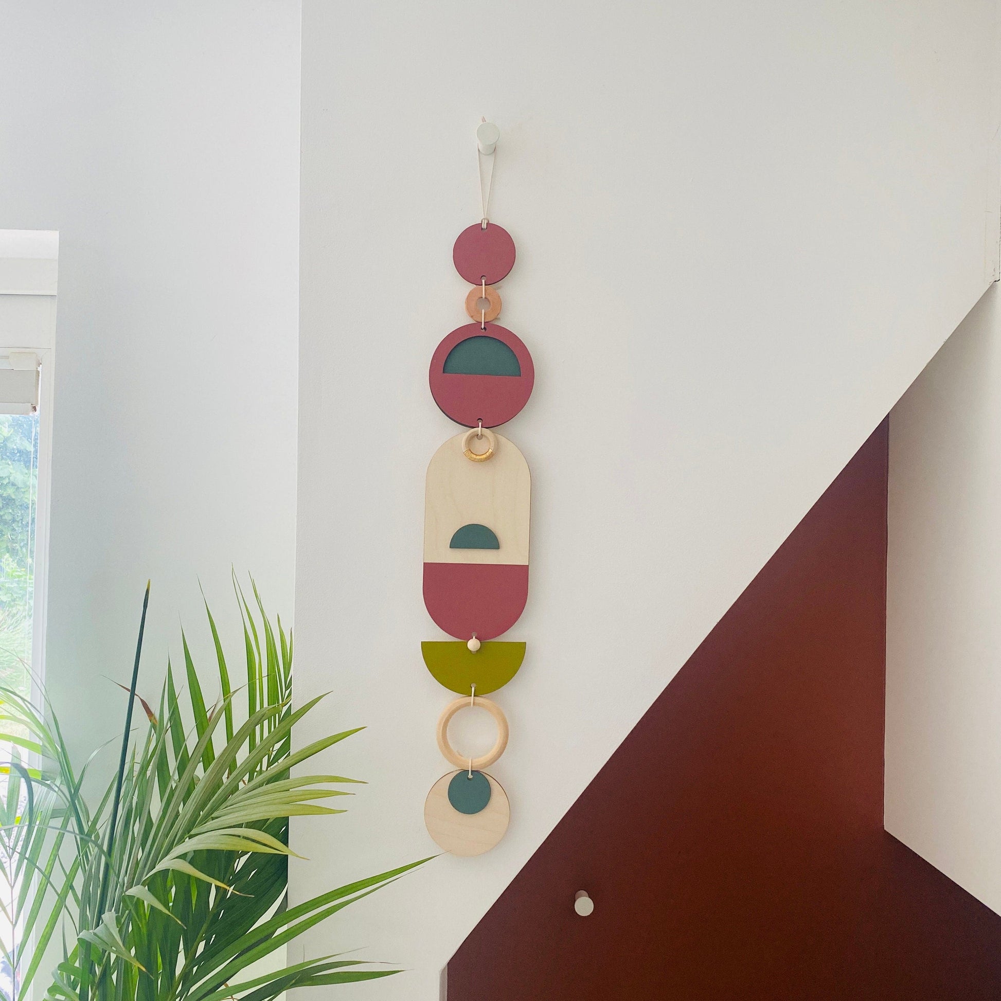 Modern Geometric Wall Art in Purple and Gold