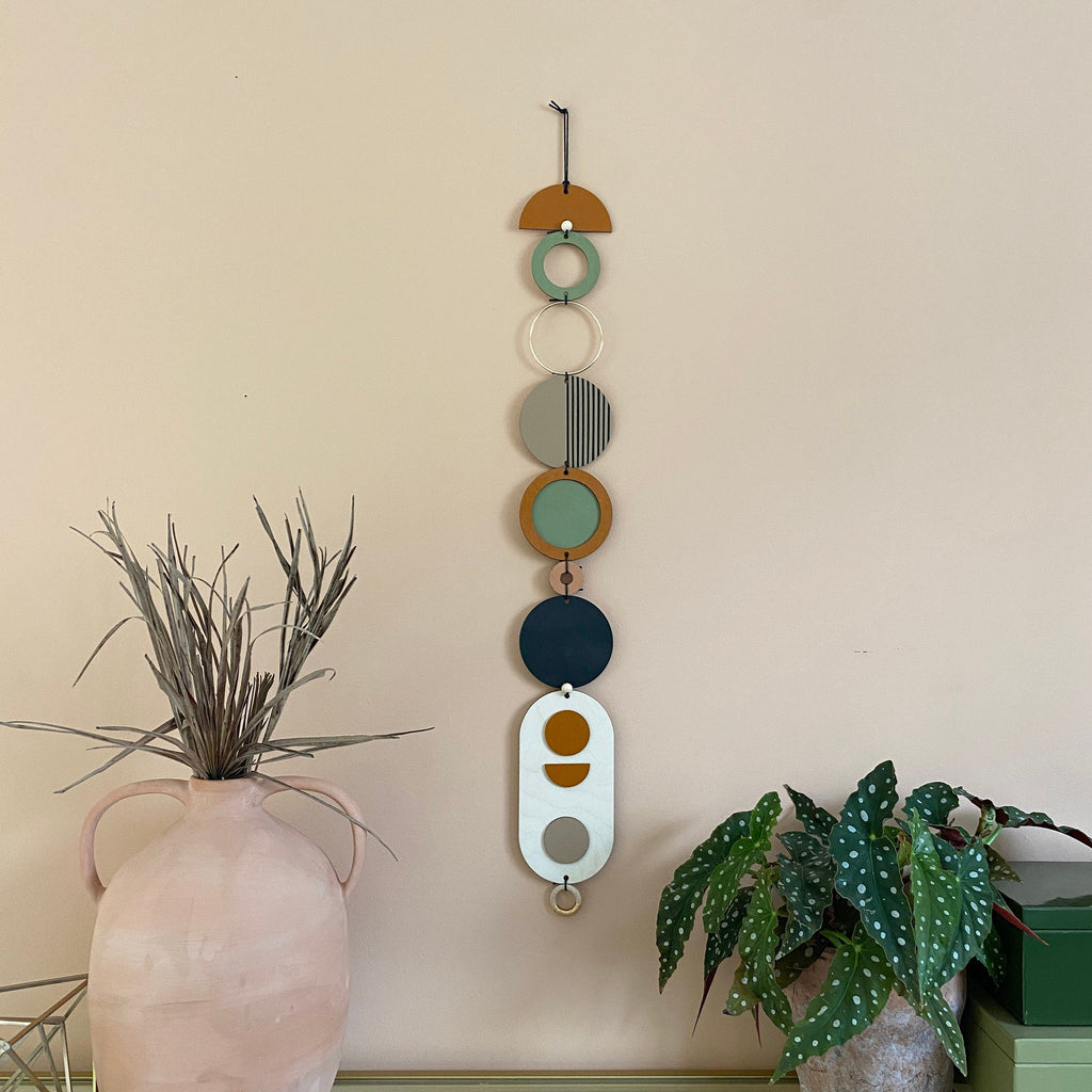 Geometric Wall Art Handmade Modern Wooden Hanging