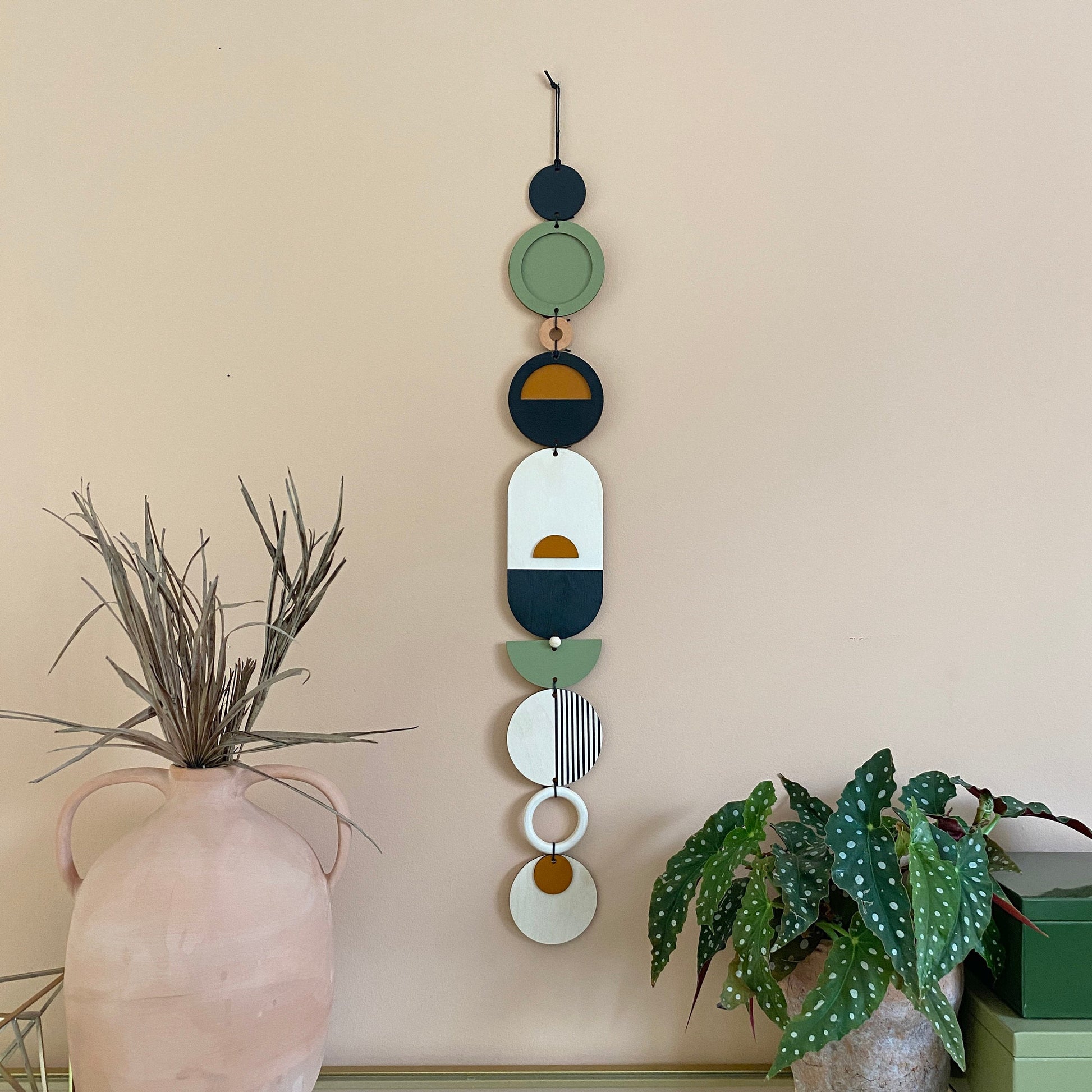 Geometric Wall Art Handmade Modern Wooden Hanging