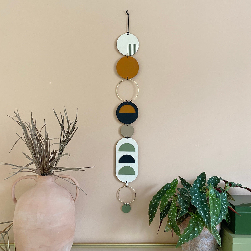 Geometric Wall Art Handmade Modern Wooden Hanging