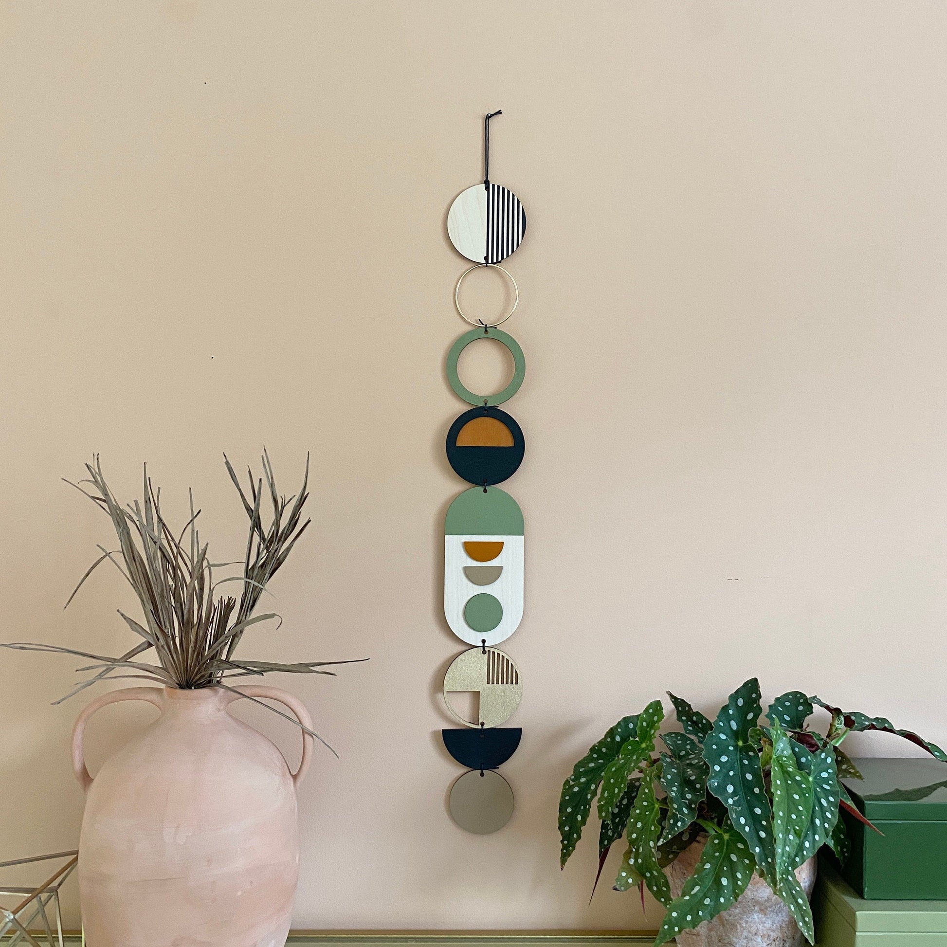 Geometric Wall Art Handmade Modern Wooden Hanging