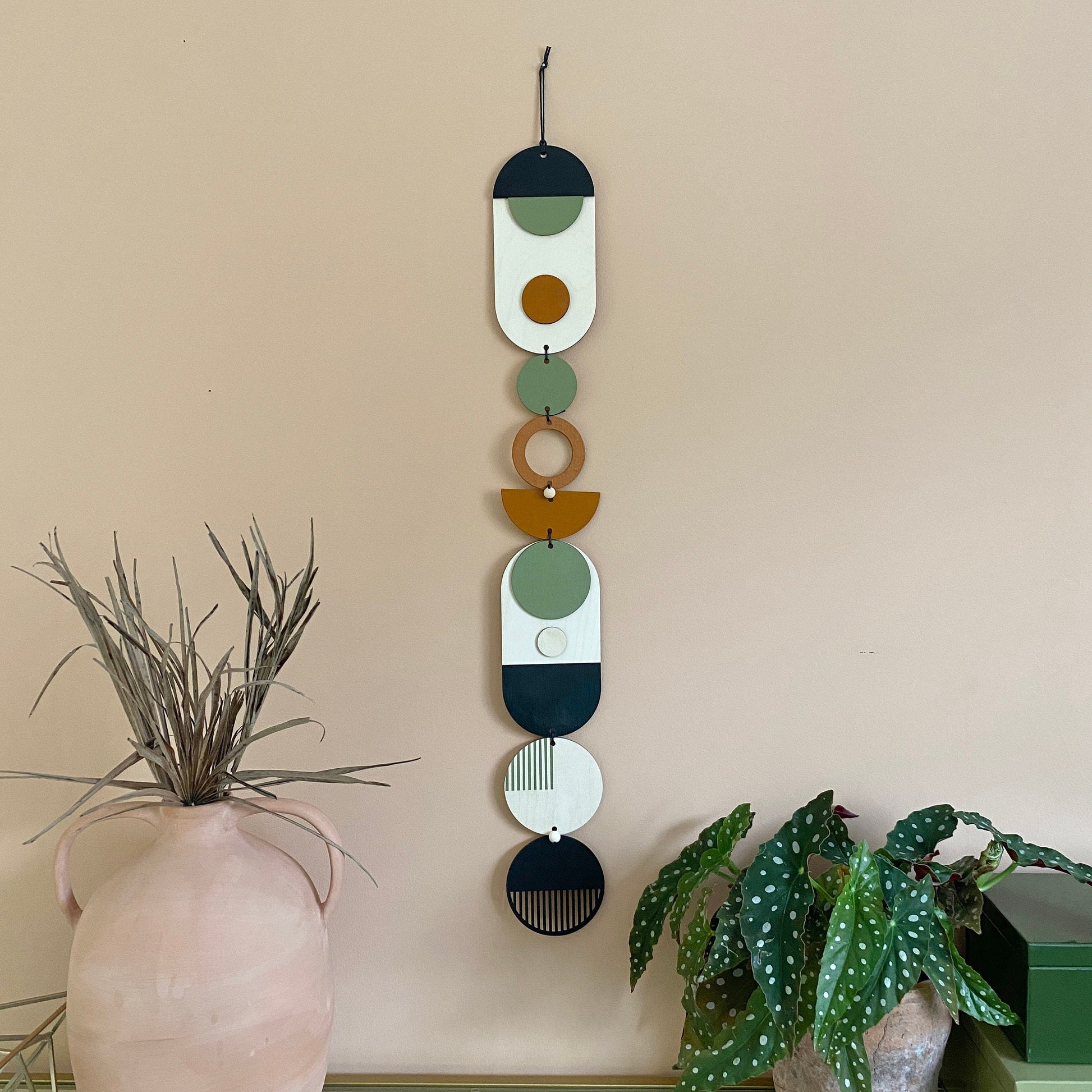 Geometric Wall Art Handmade Modern Wooden Hanging