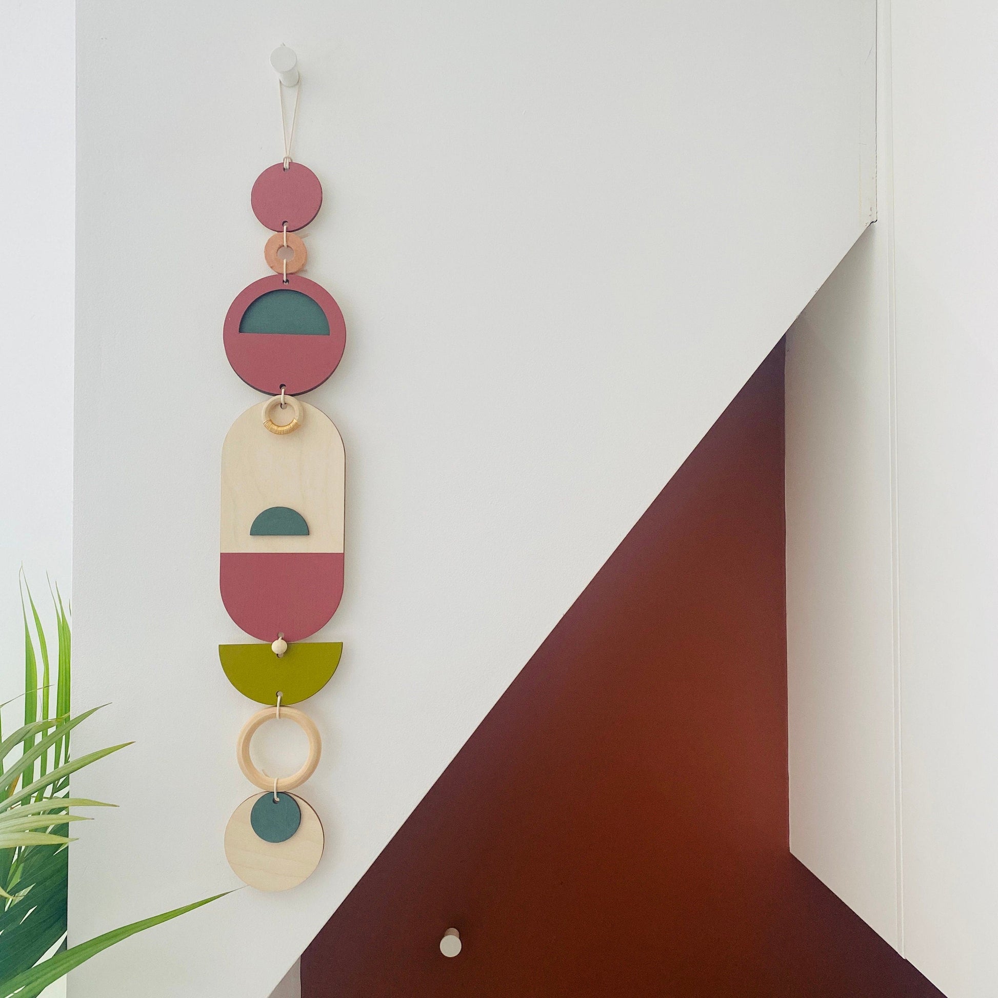 Modern Geometric Wall Art in Purple and Gold