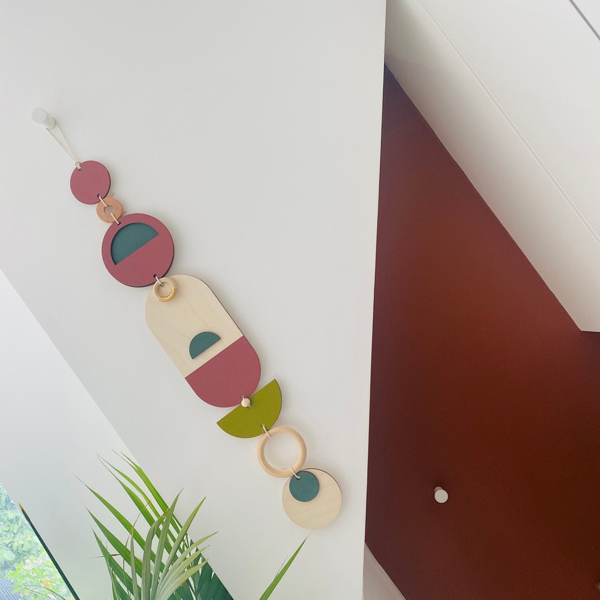 Modern Geometric Wall Art in Purple and Gold