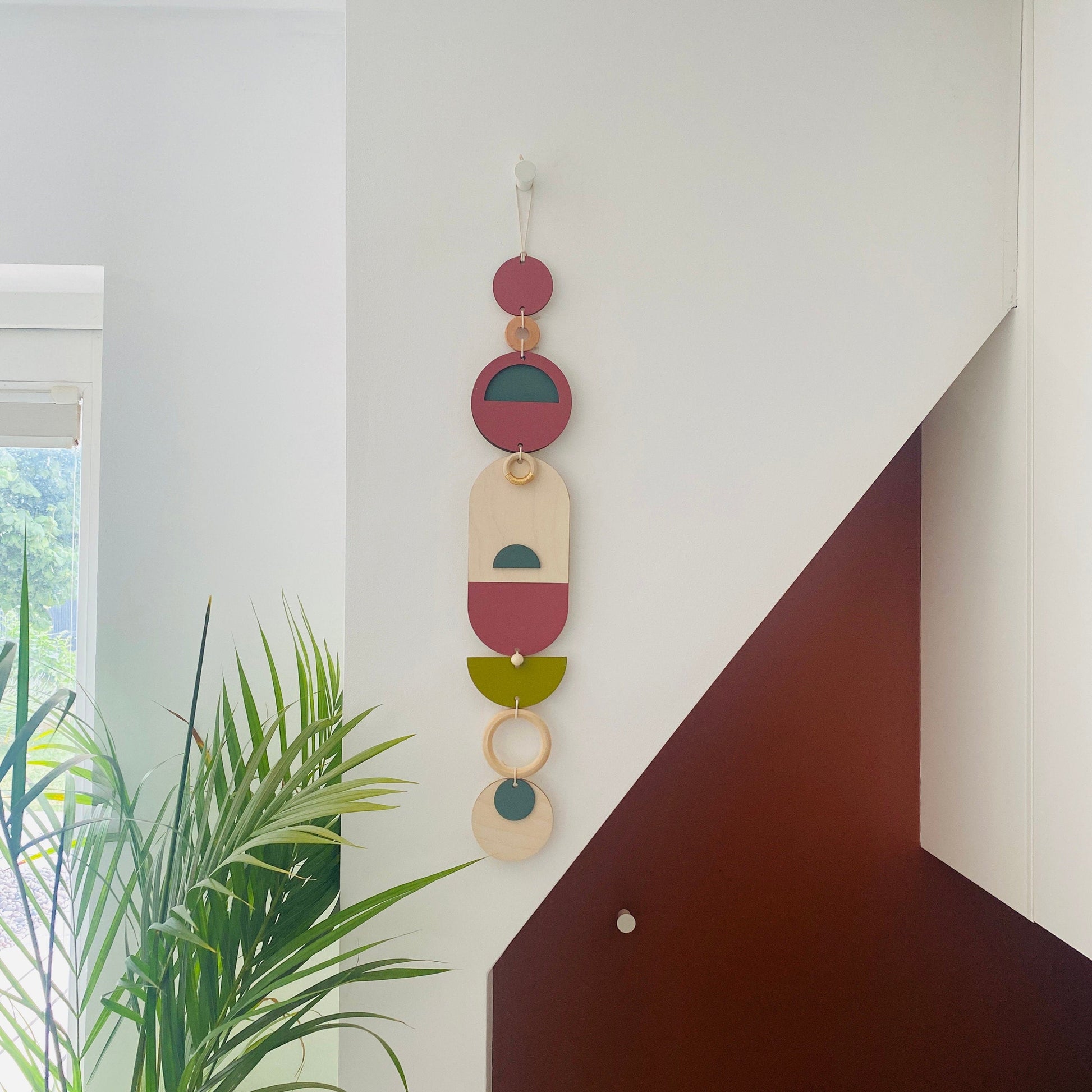 Modern Geometric Wall Art in Purple and Gold