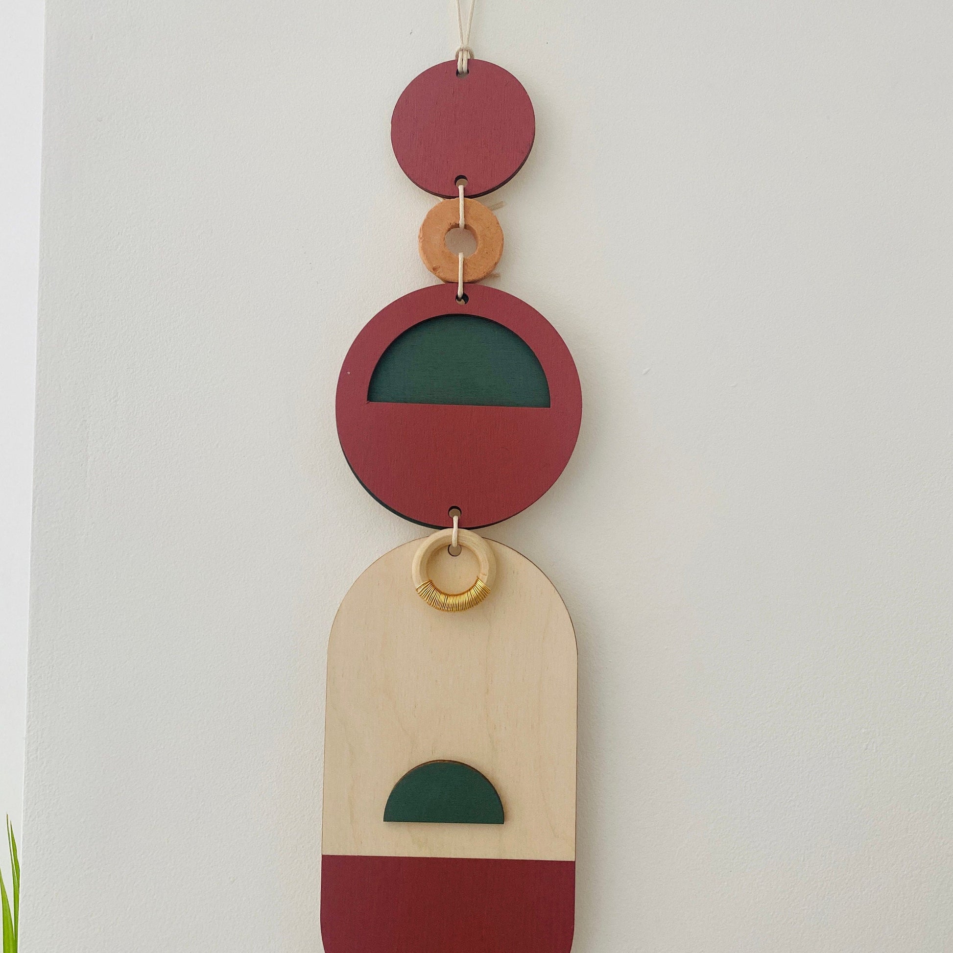 Modern Geometric Wall Art in Purple and Gold