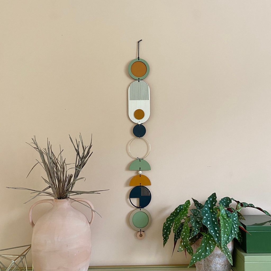 Geometric Wall Art Handmade Modern Wooden Hanging