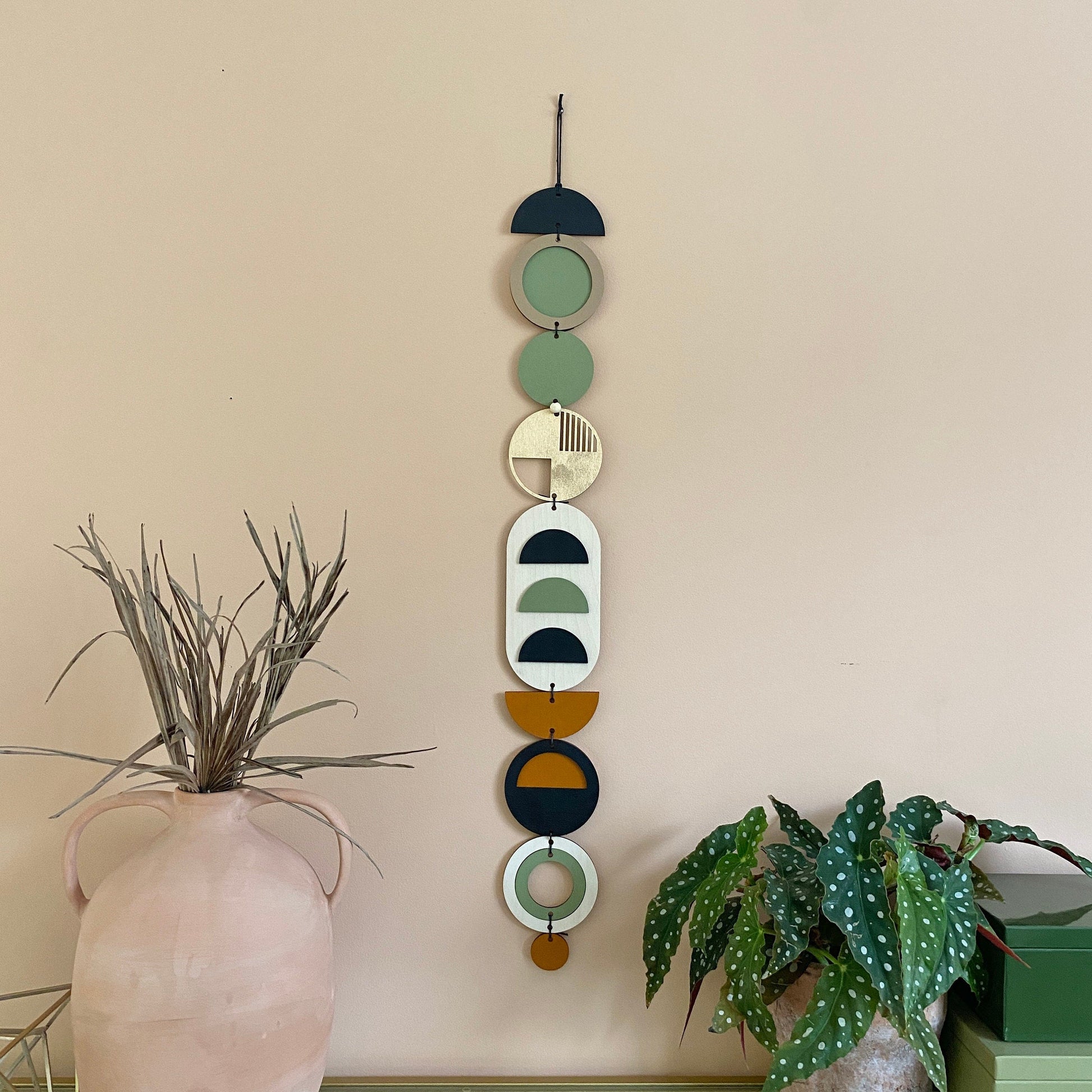 Geometric Wall Art Handmade Modern Wooden Hanging