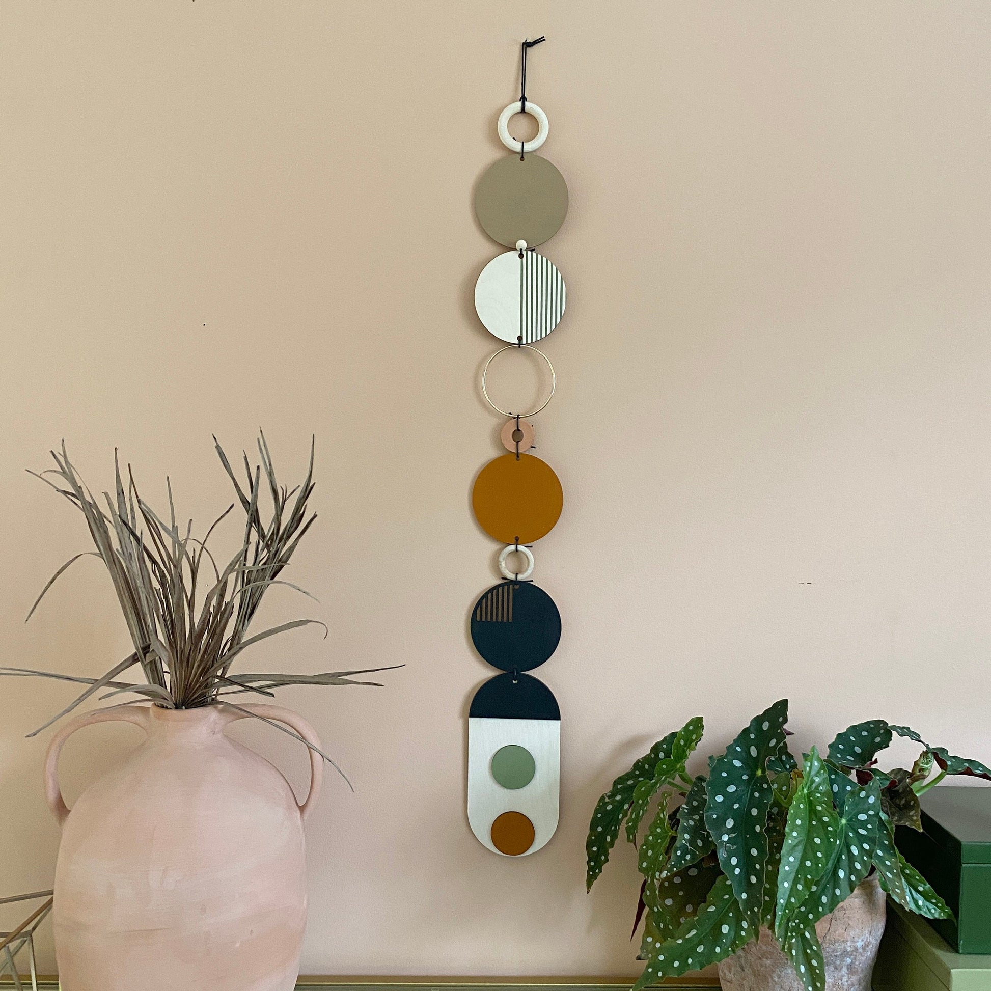 Geometric Wall Art Handmade Modern Wooden Hanging