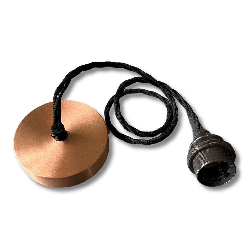 Solid Copper Slotted Pendant Ceiling Light 11 Inch