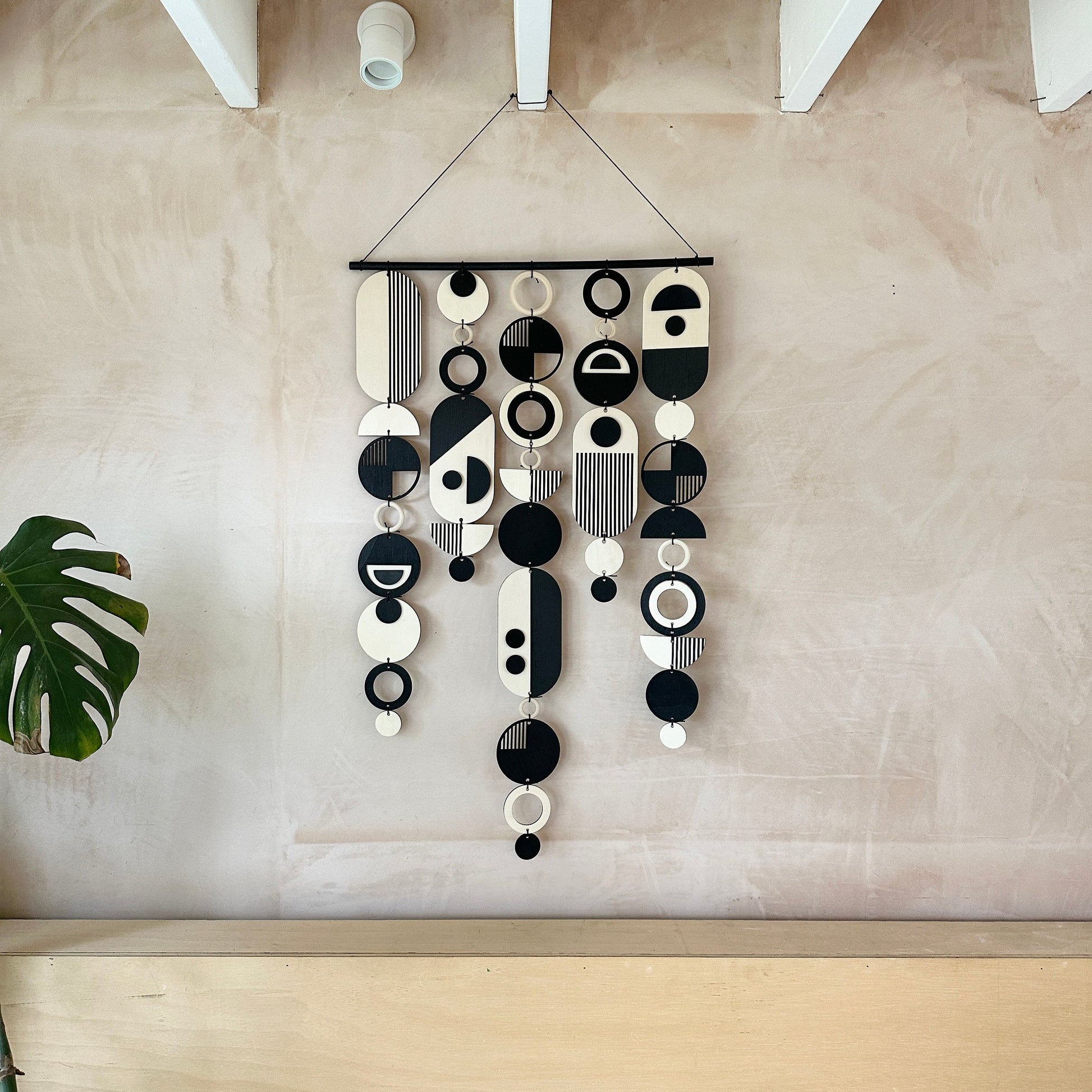 Handmade Modern Monochrome Wooden Wall Art