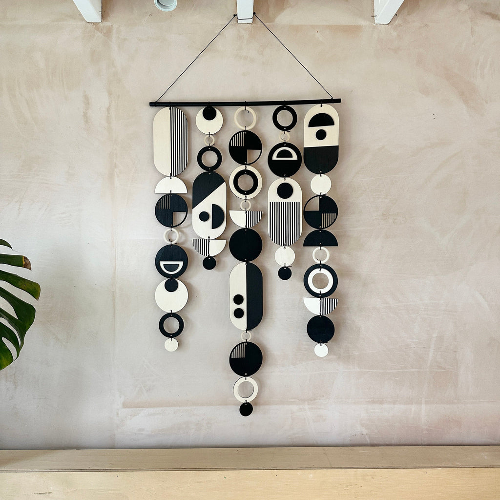 Handmade Modern Monochrome Wooden Wall Art