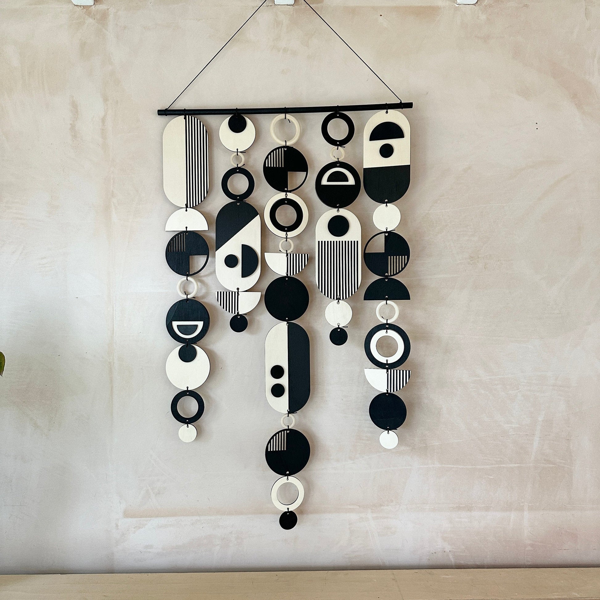Handmade Modern Monochrome Wooden Wall Art