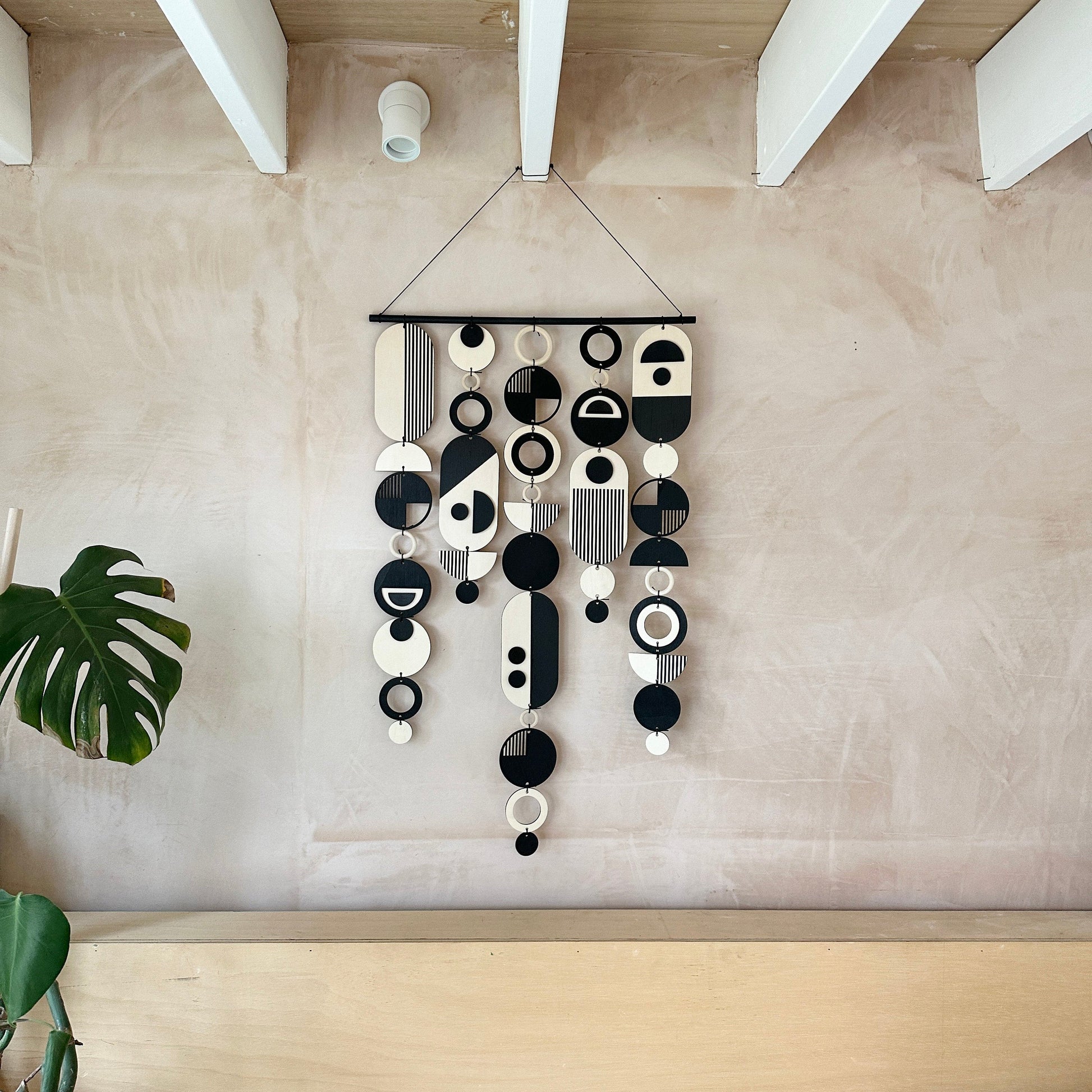 Handmade Modern Monochrome Wooden Wall Art