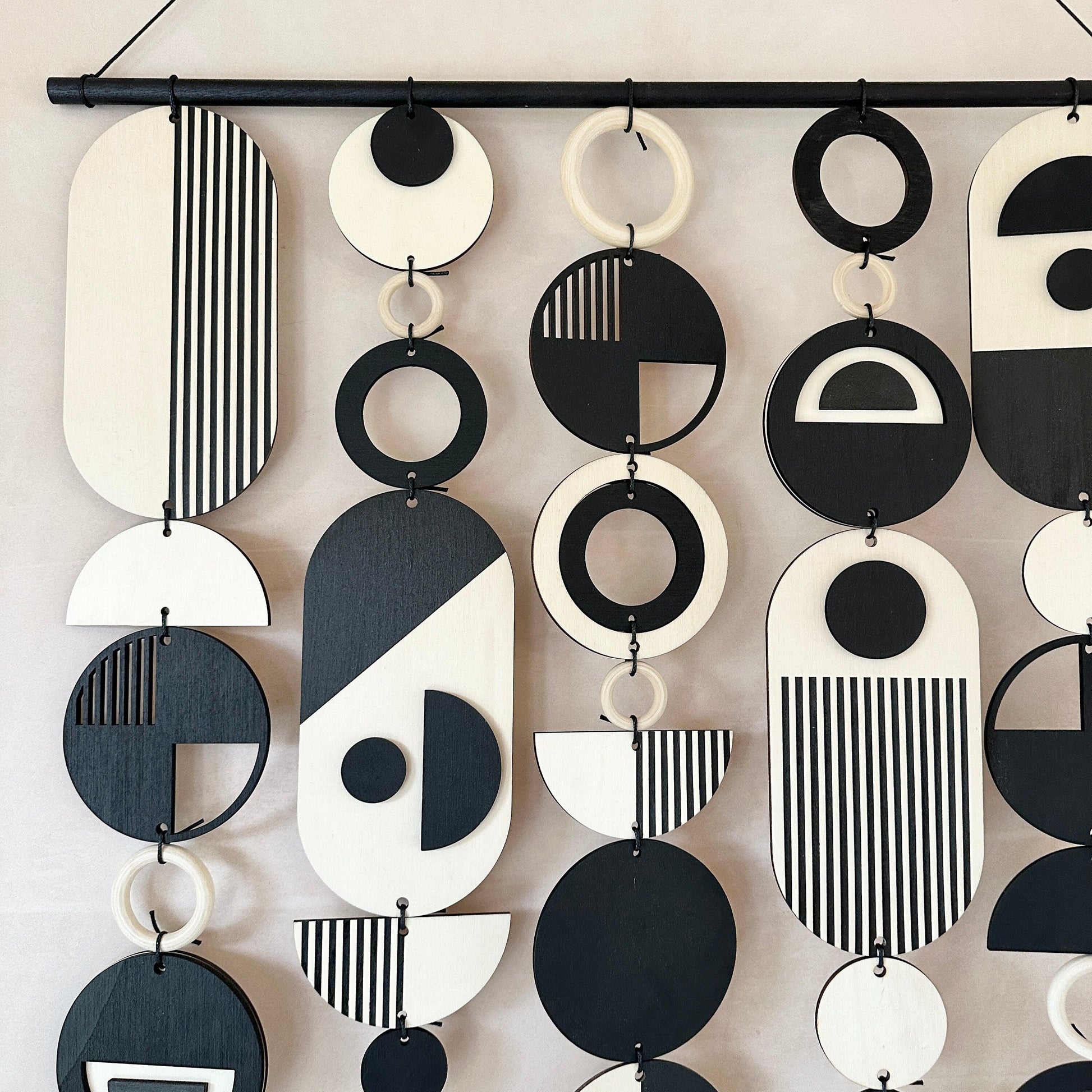 Handmade Modern Monochrome Wooden Wall Art