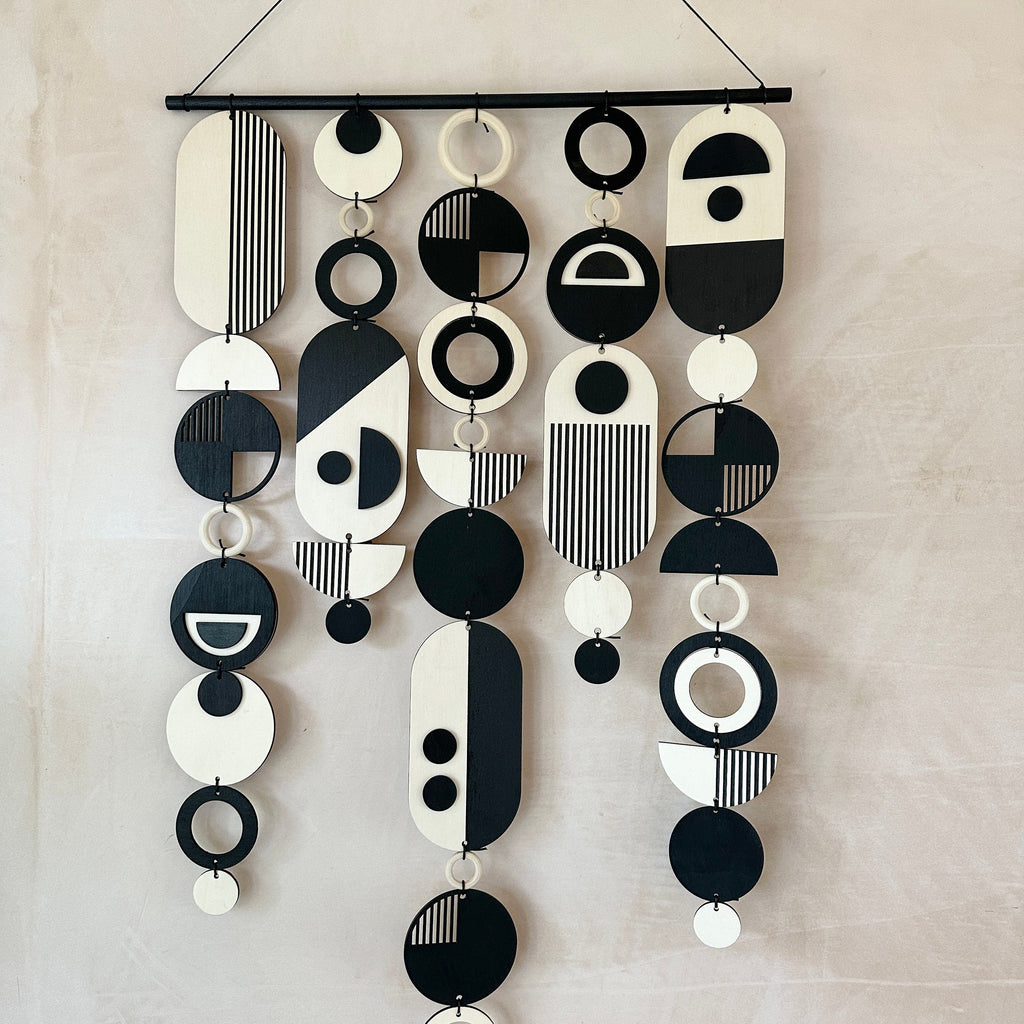 Handmade Modern Monochrome Wooden Wall Art